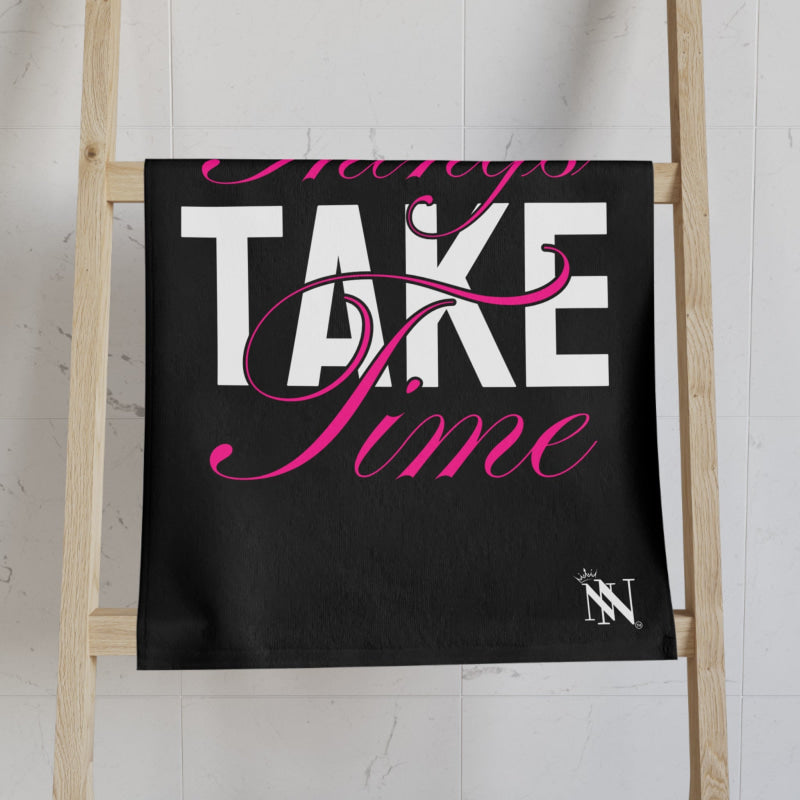 Good Things Take Time | Mix & Match Classic Fun-Flirty Lovers’ Towels