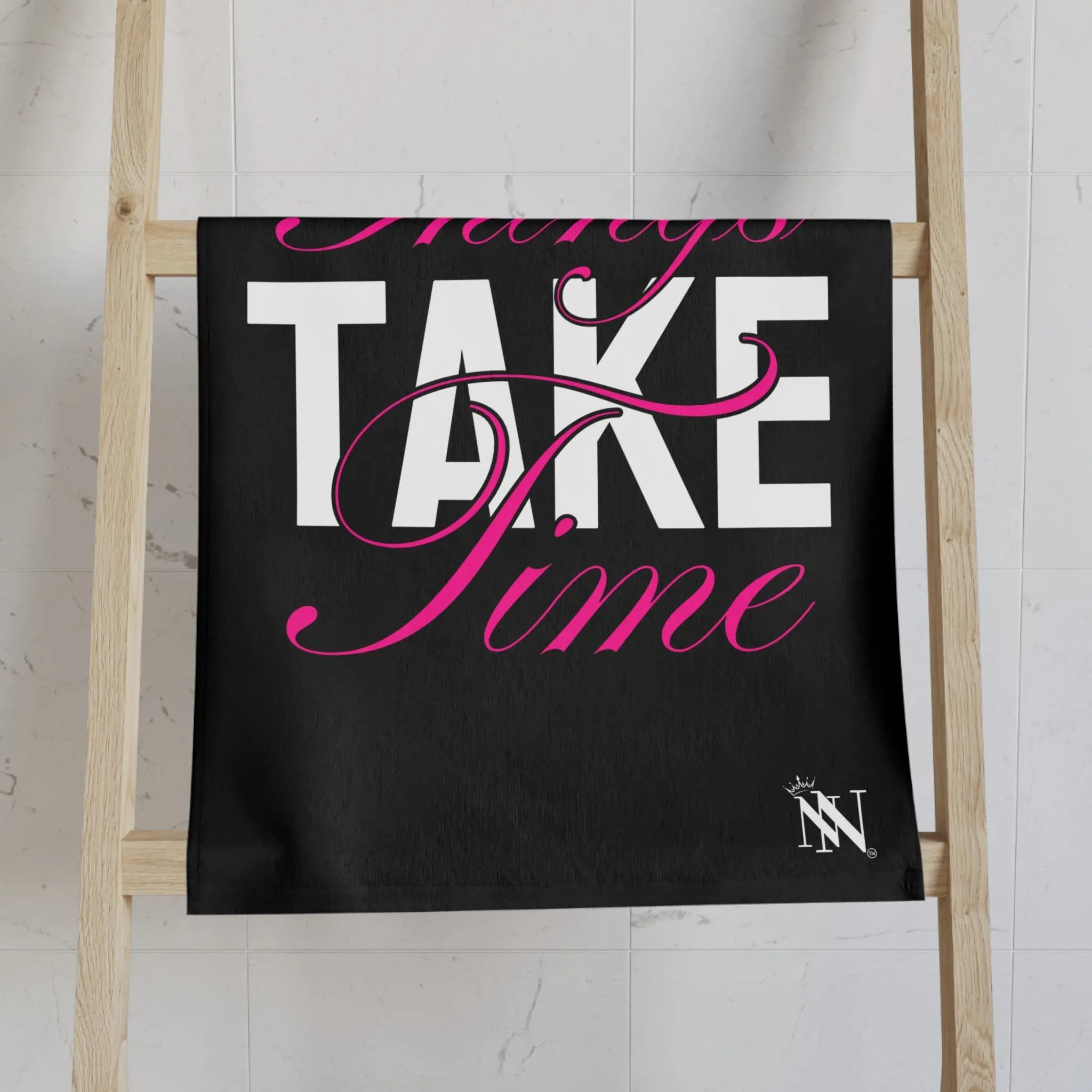Good Things Take Time | Mix & Match Classic Fun-Flirty Lovers’ Towels