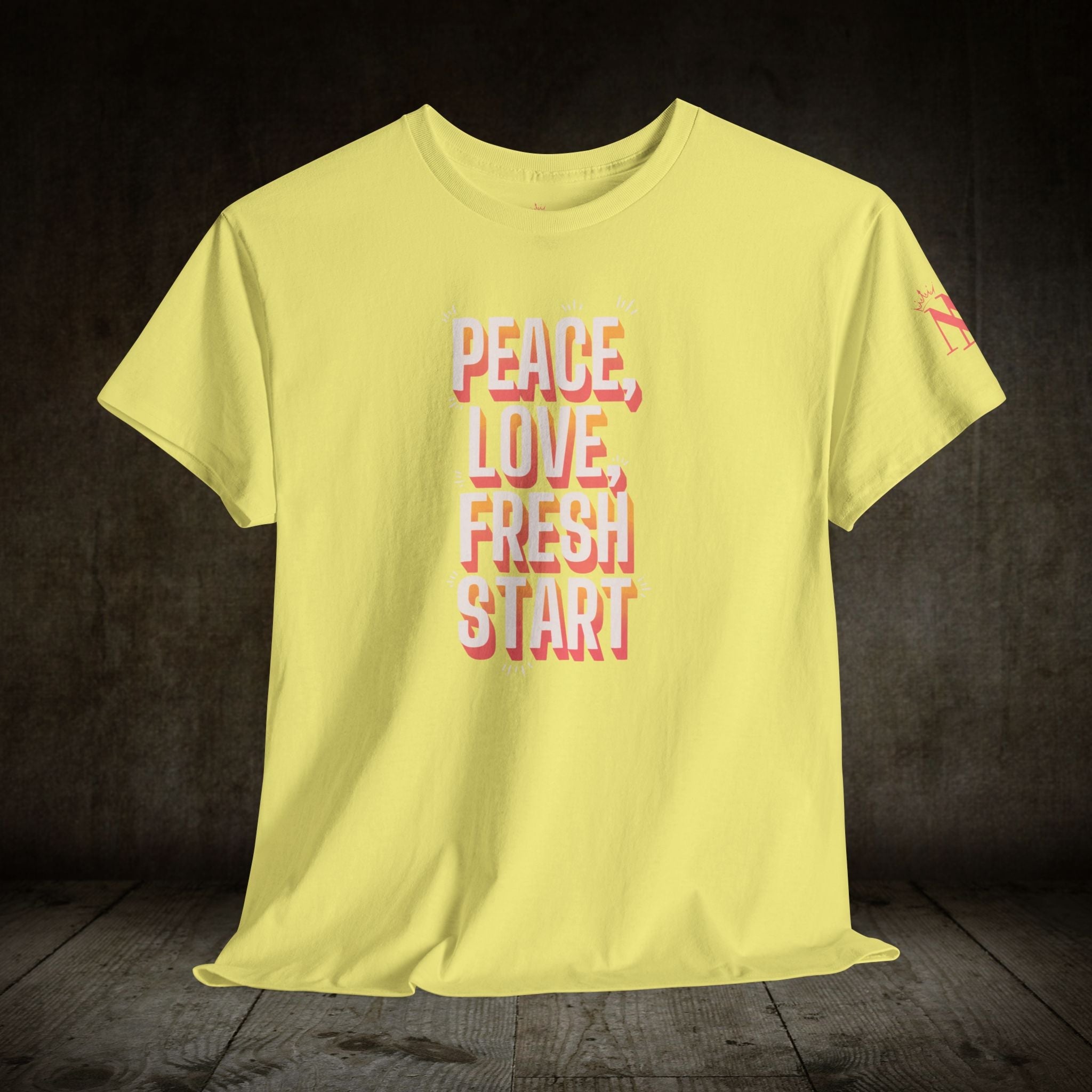 Peace Love Fresh Start | Mix & Match Cotton Unisex Fun-Flirty Lovers’ T-Shirts