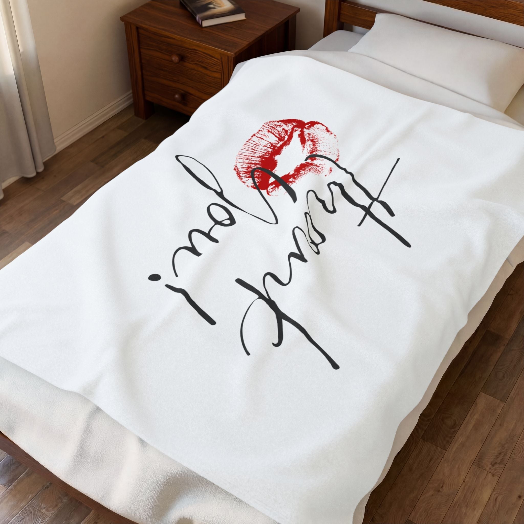 Thank You! with a Kiss Romantic Gifts Love Blanket