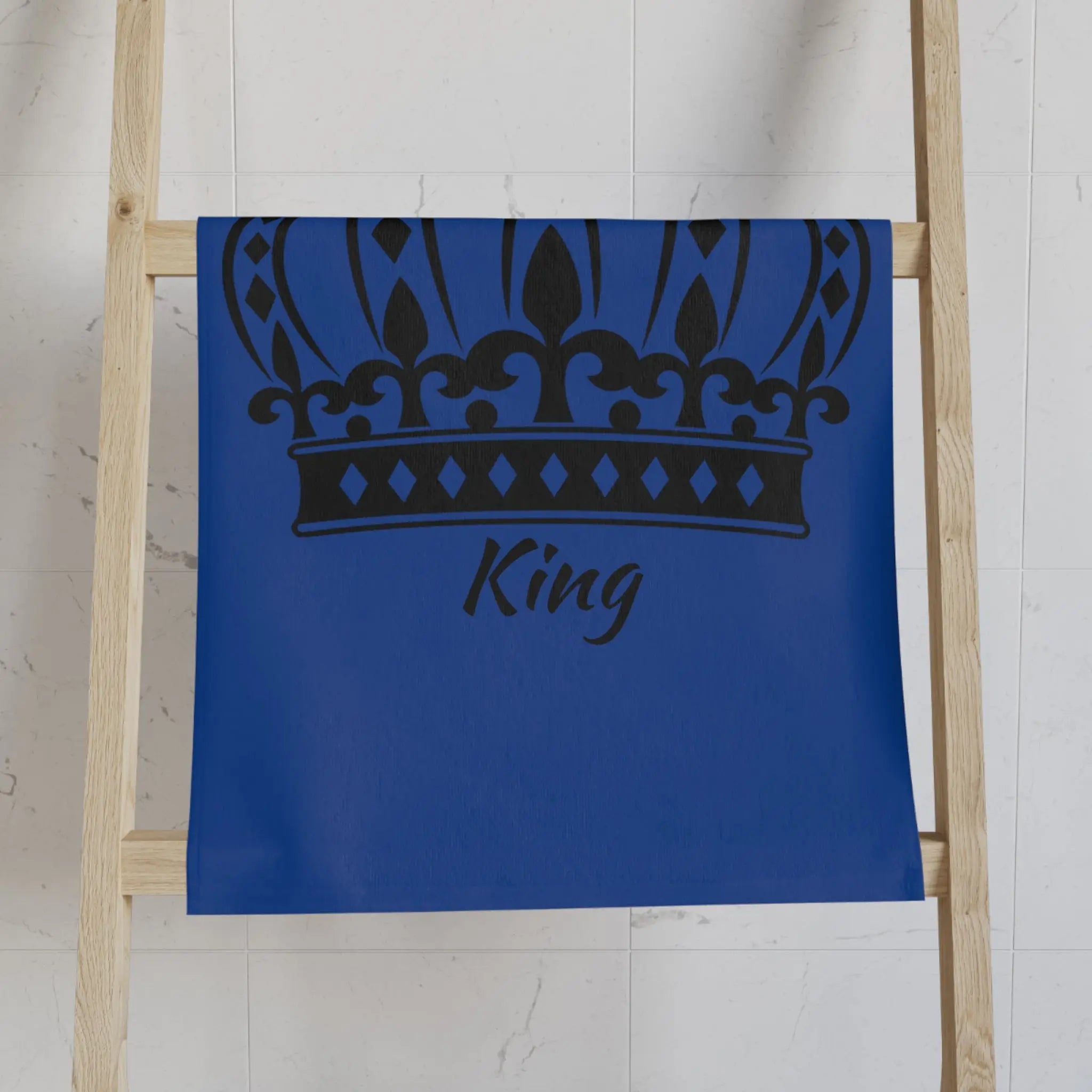 Large Crown King Blue | Mix & Match Classic Fun-Flirty Lovers’ Towels
