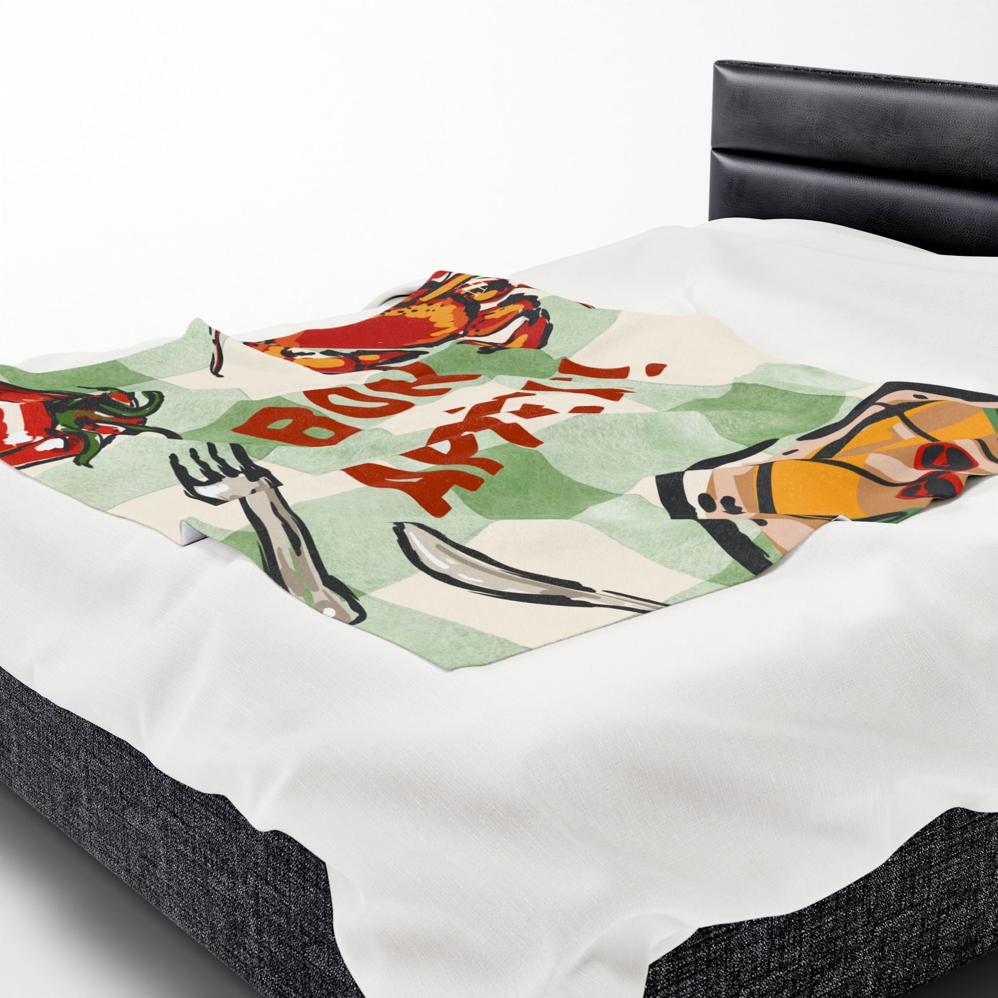 Bon Appetit! | Mix & Match Velveteen Fun-Flirty Lovers’ Blankets