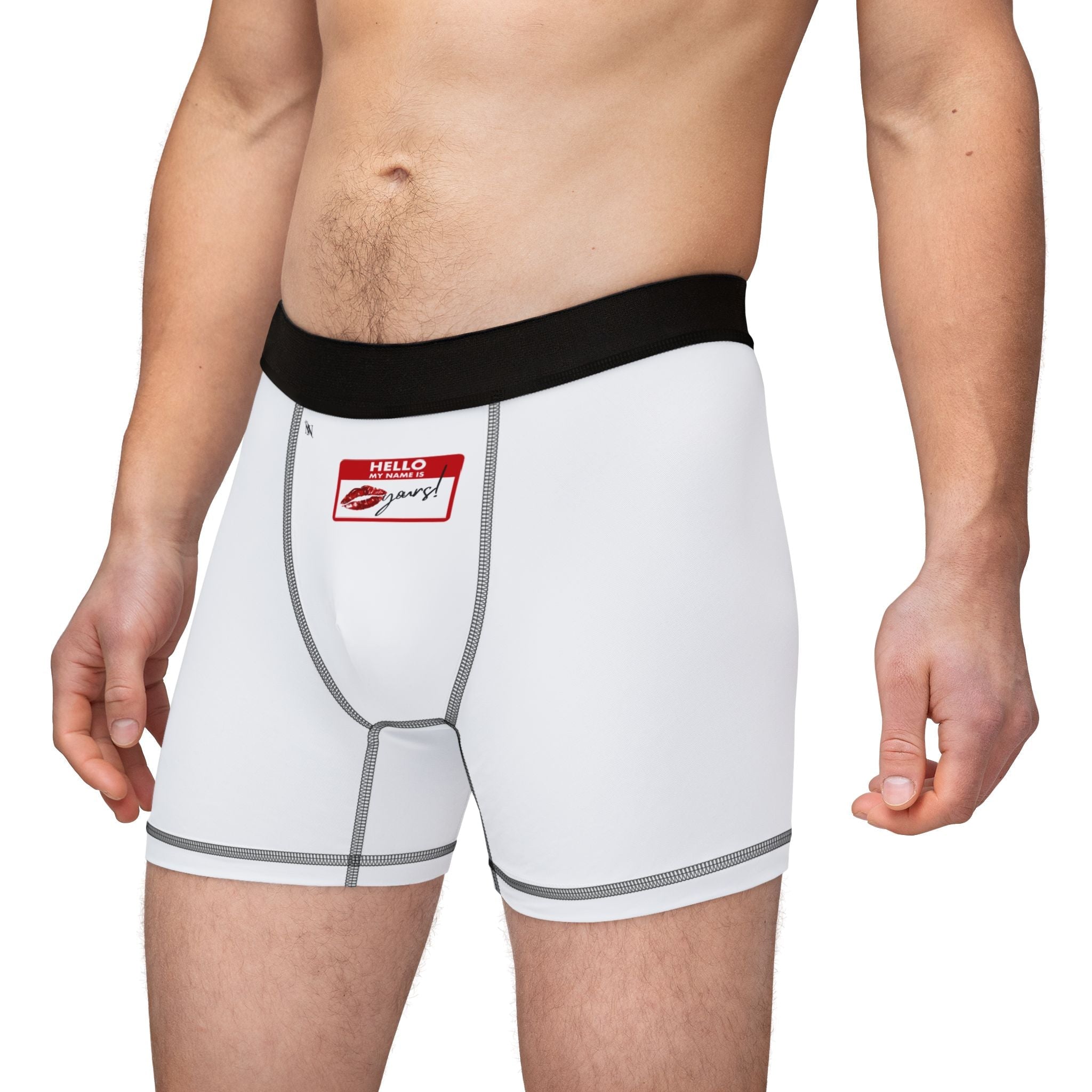 Hello My Name Is Yours! Tag | Mix & Match Fun-Flirty Lovers’ Boxer Briefs