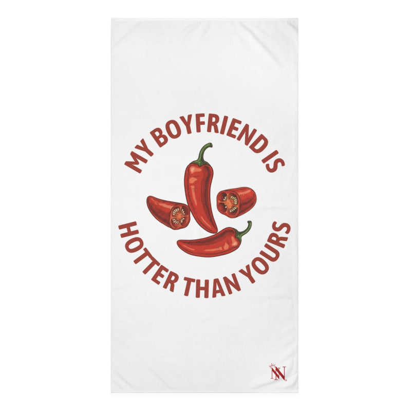 My Boyfriend is Hotter Than Yours Pepper | Mix & Match XL Fun-Flirty Lovers’ Towels