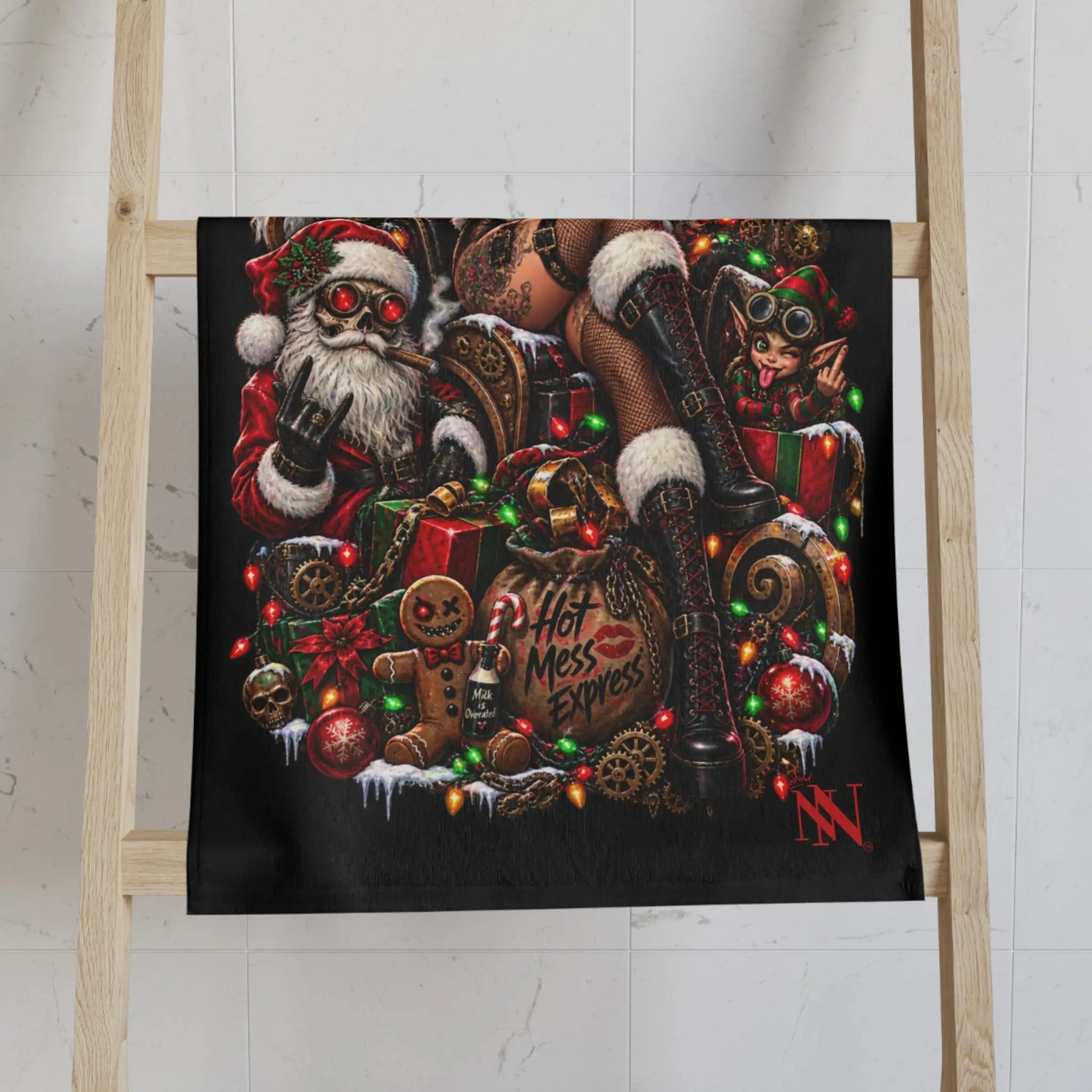 Christmas Wicked Fantasy | Nectar Napkins Classic Fun-Flirty Lovers’ Towels