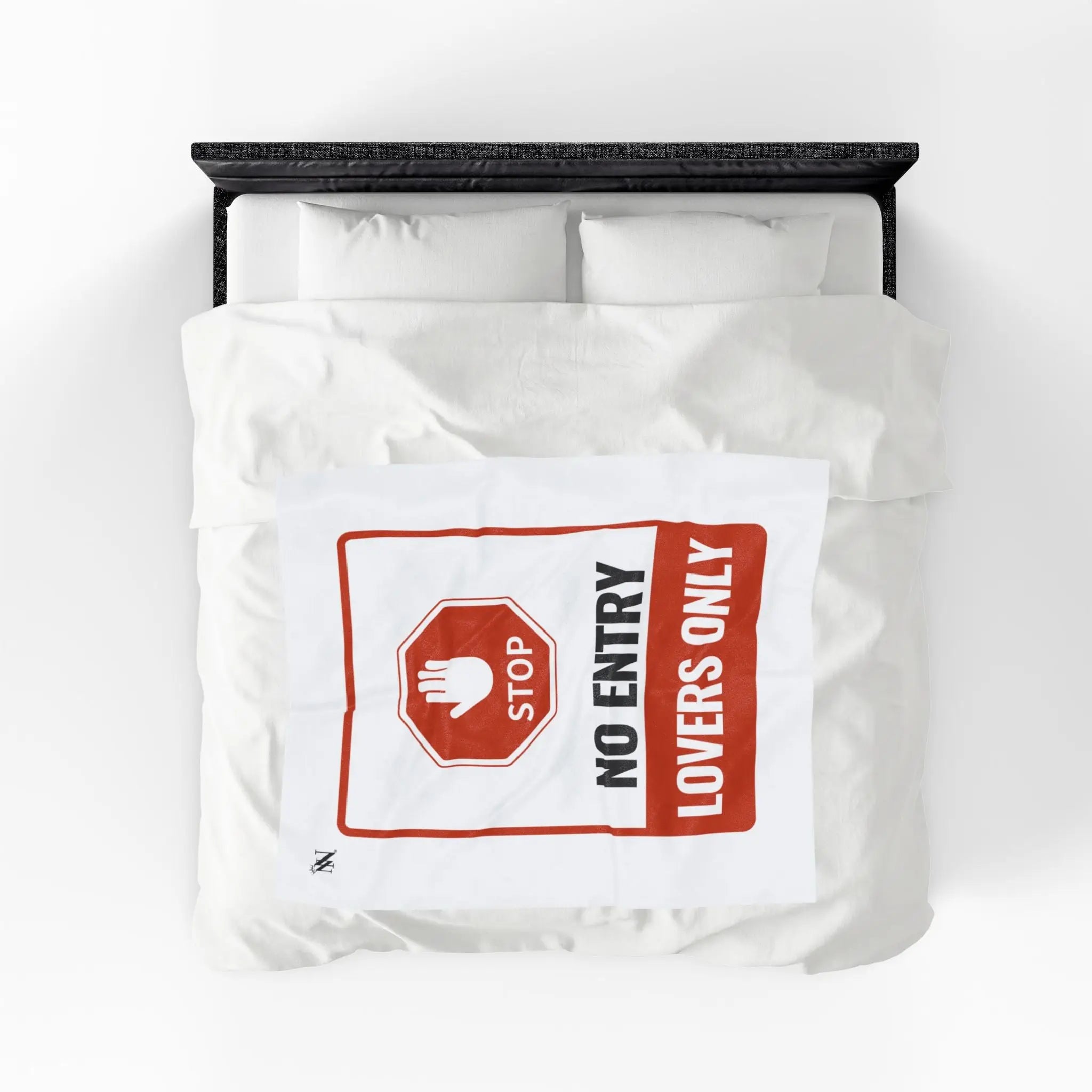 No Entry Lovers Only Sign Blanket
