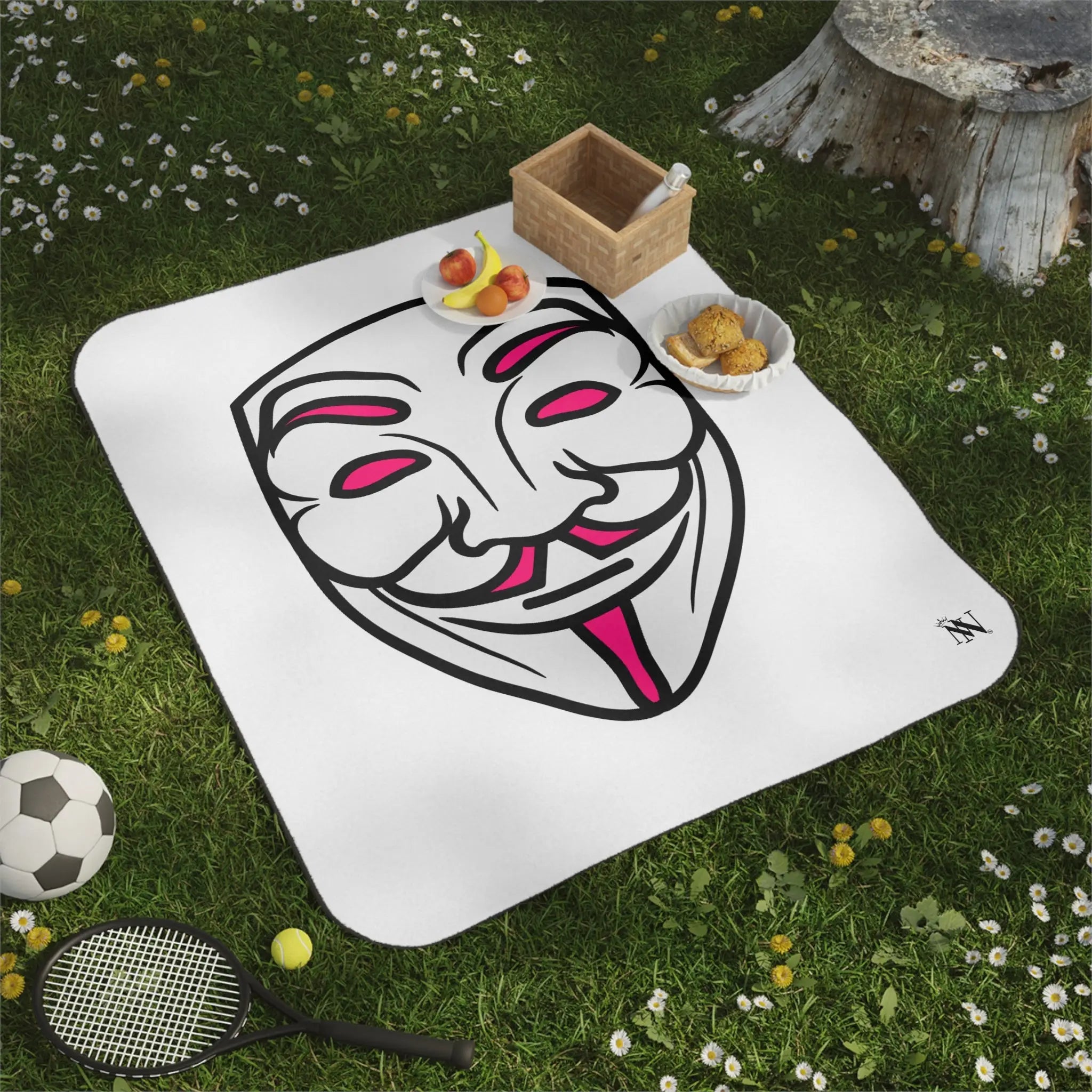 V for Vendetta Mask | Mix Match Fun-Flirty Lovers’ Water-Resistant Blankets