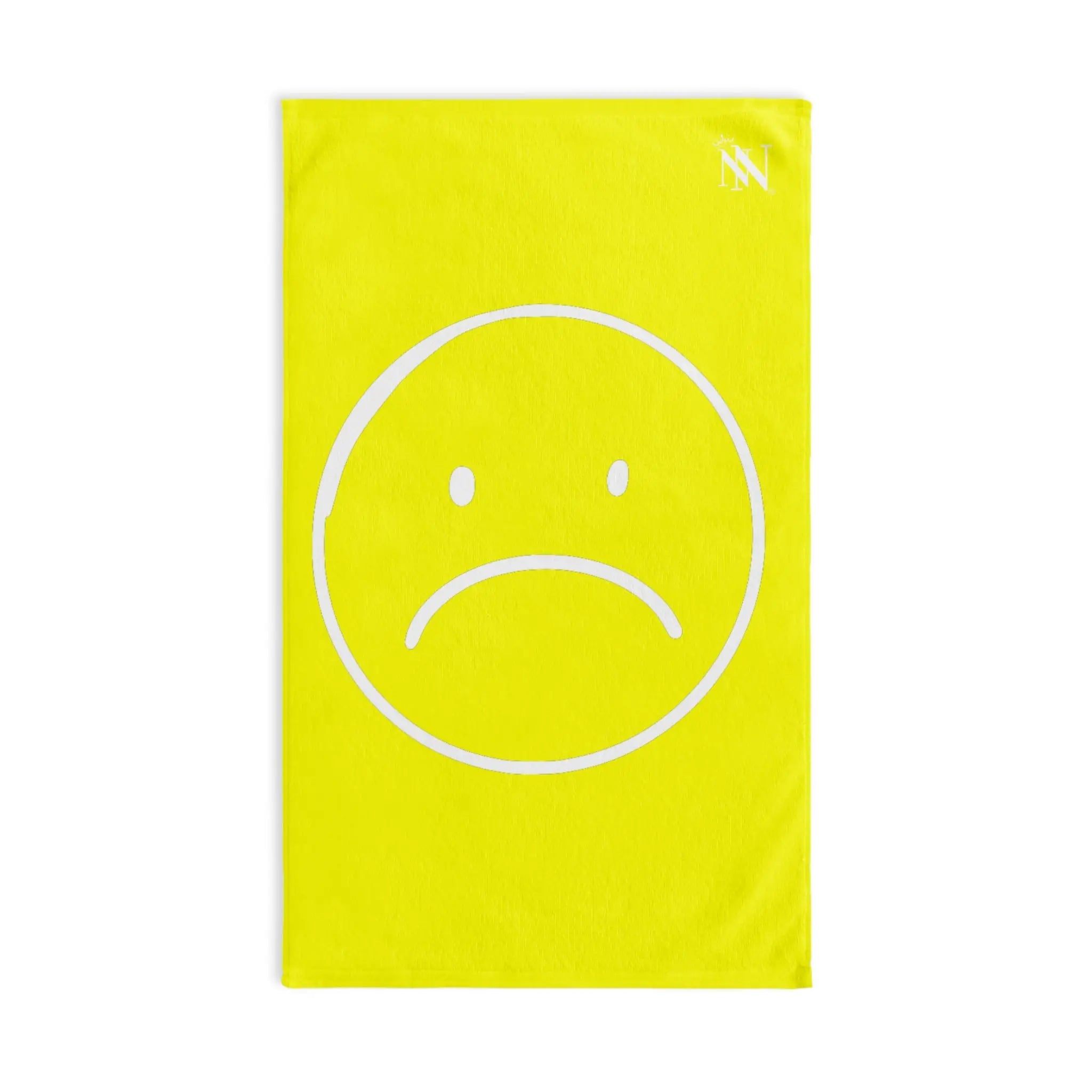 Sad Emoji Neon Yellow Cum Towel