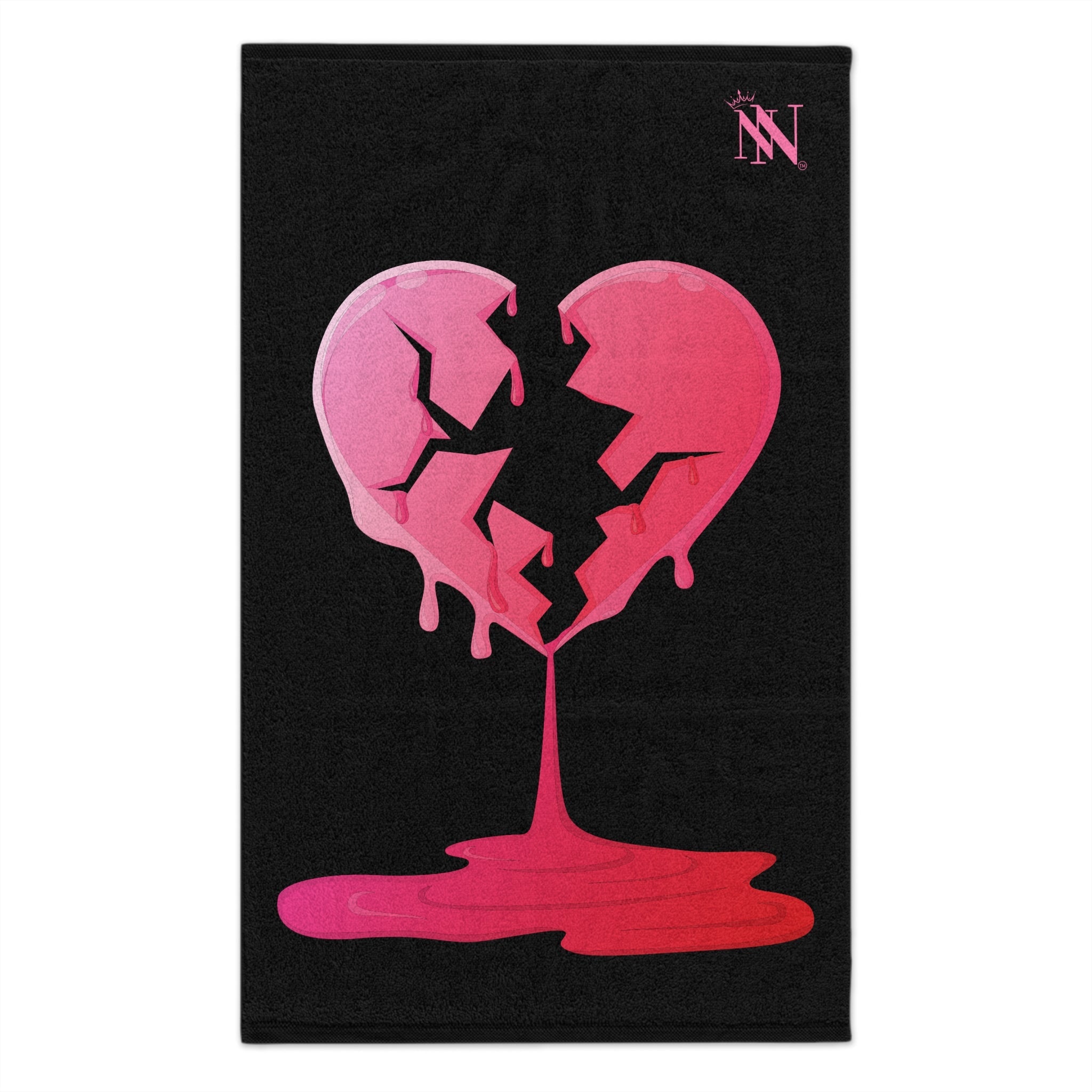 Bleeding Love Black | Mix & Match Soft Fun-Flirty Lovers’ Towels
