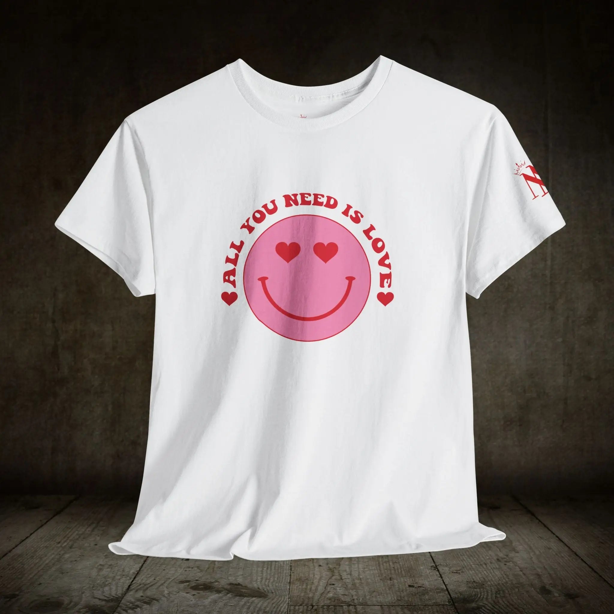 All You Need Is Love Emoji Adult T-Shirt Cum Tee | Live Bold & Comfortable