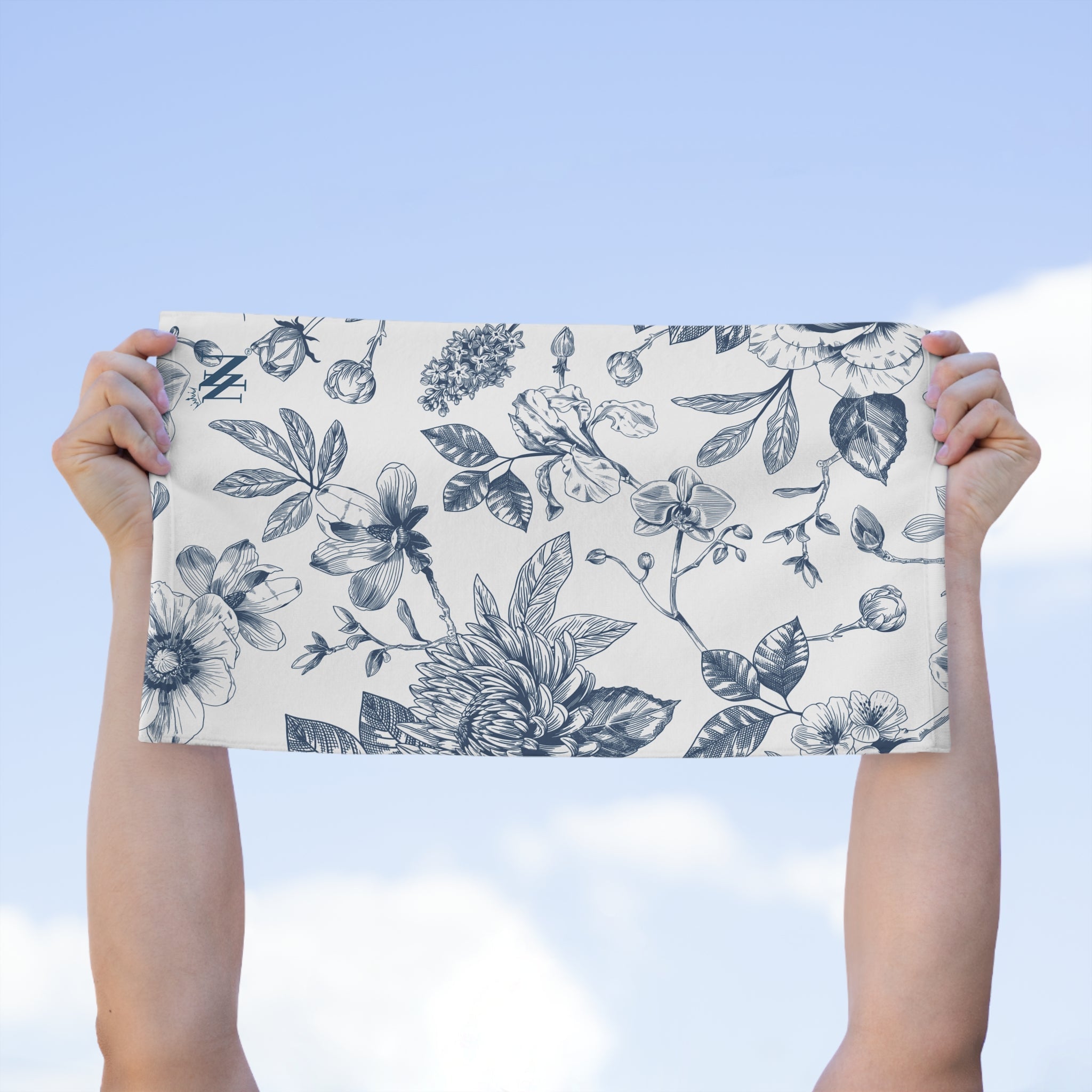 Pretty Blue Floral | Mix & Match Soft Fun-Flirty Lovers’ Towels