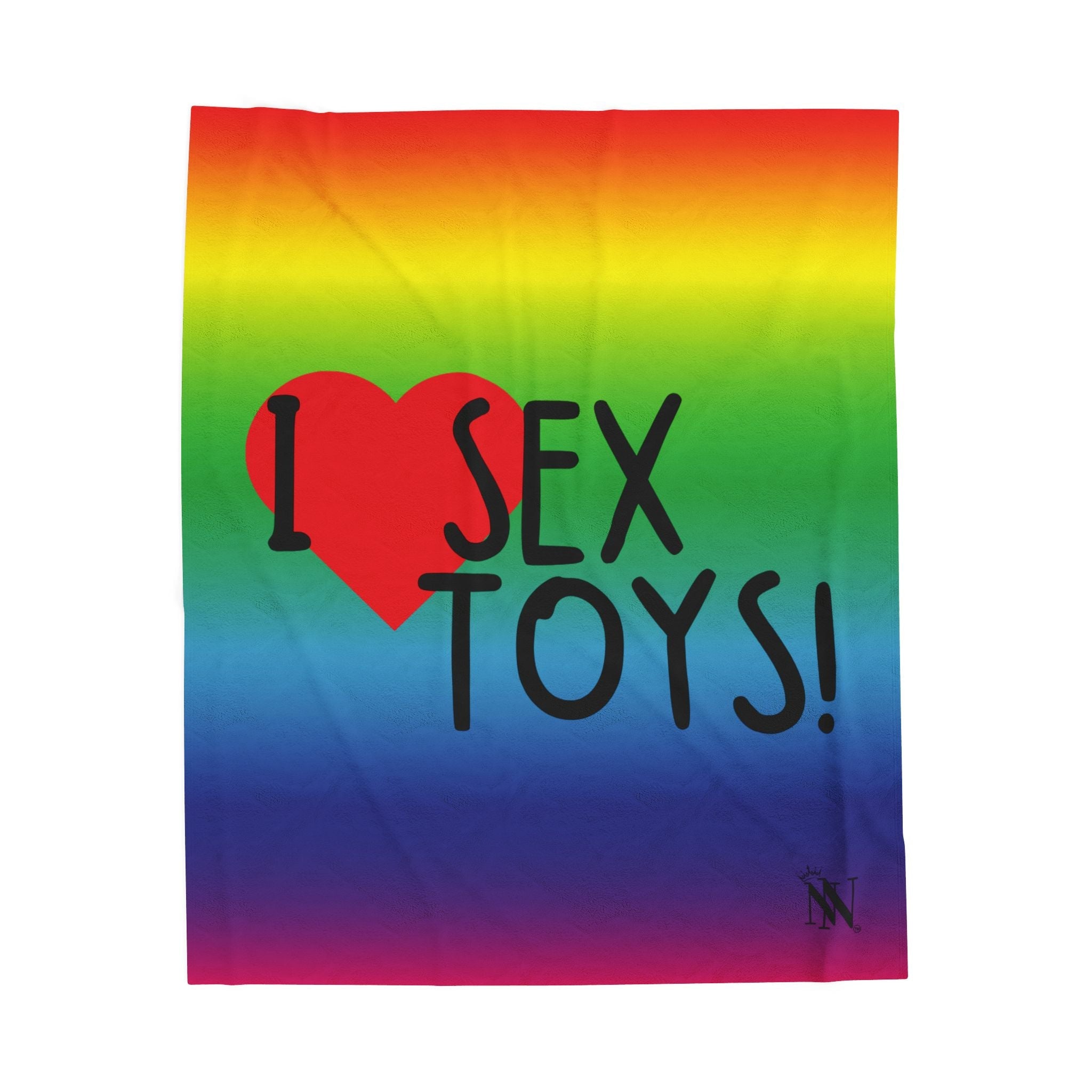 I Love Sex Toys! Rainbow | Mix & Match Velveteen Fun-Flirty Lovers’ Blankets