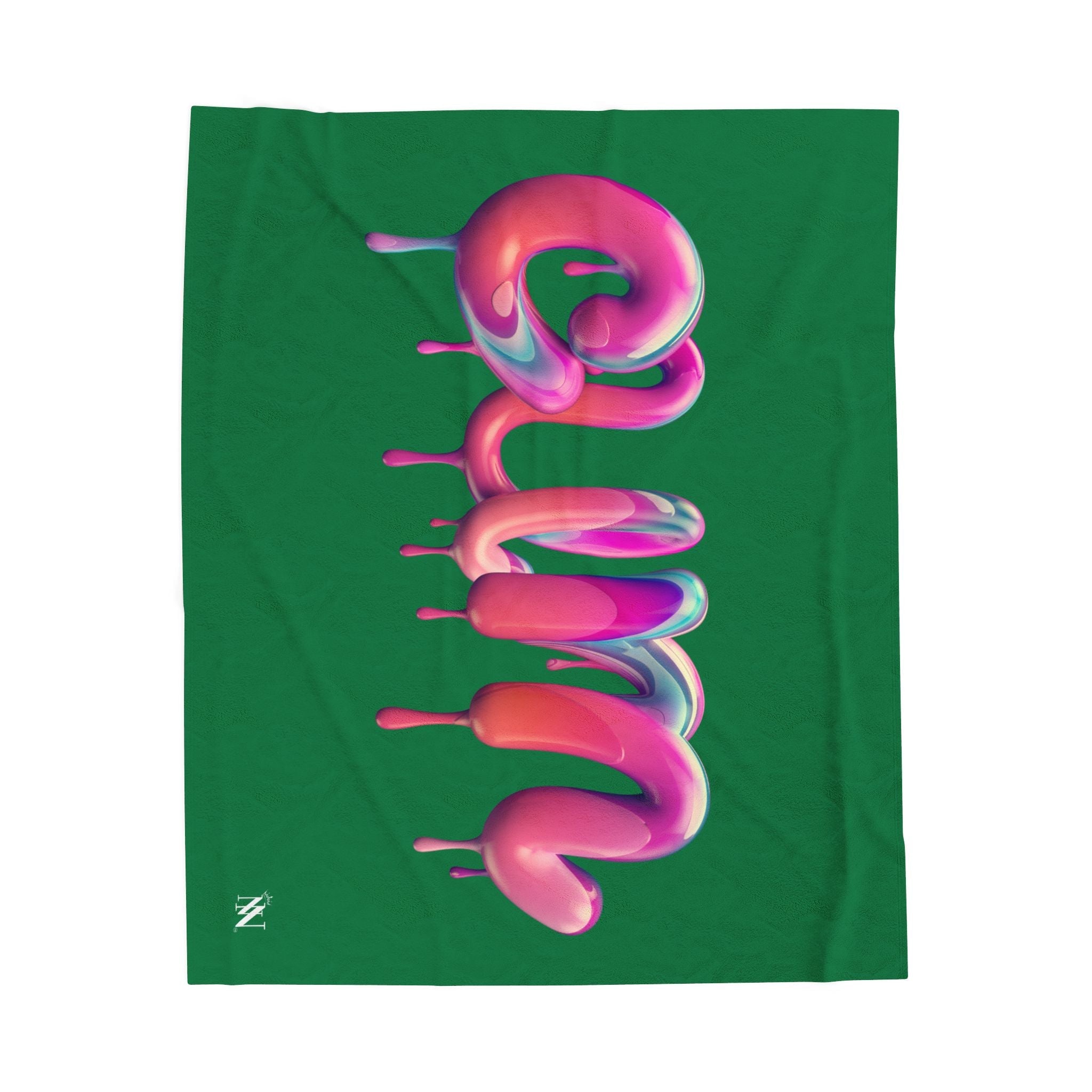Dripping Cum Green | Mix & Match Velveteen Fun-Flirty Lovers’ Blankets
