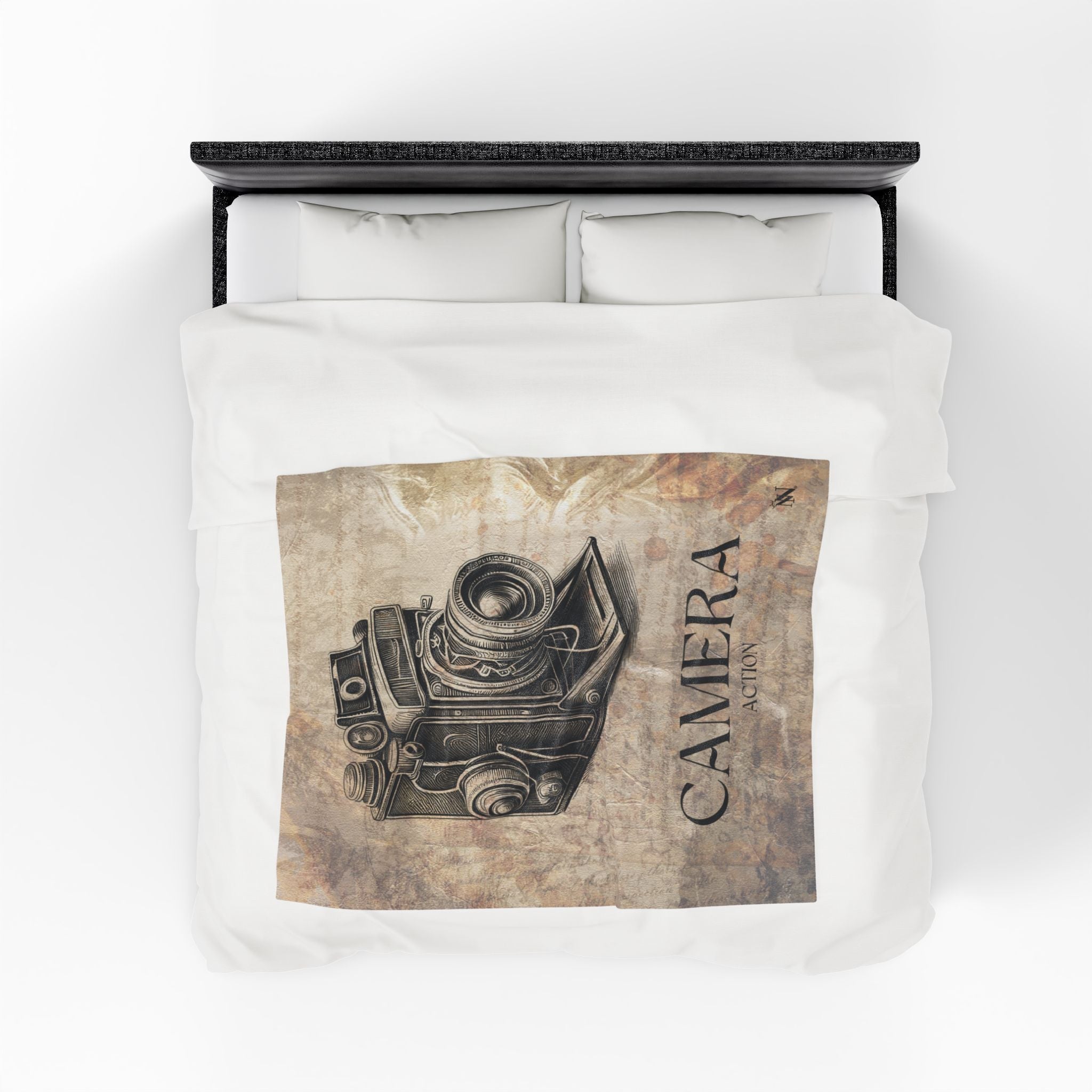 Vintage Camera Action | Mix & Match Soft Fun-Flirty Lovers’ Blankets