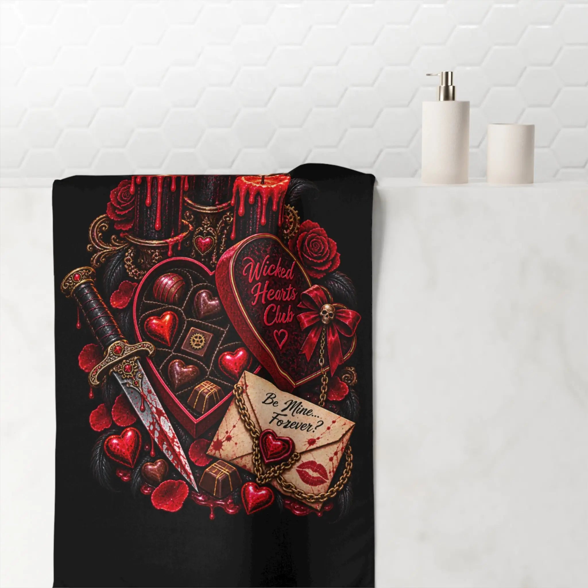 Wicked Hearts Club Valentines | Nectar Napkins Lils’ Fun-Flirty Lovers’ Towels