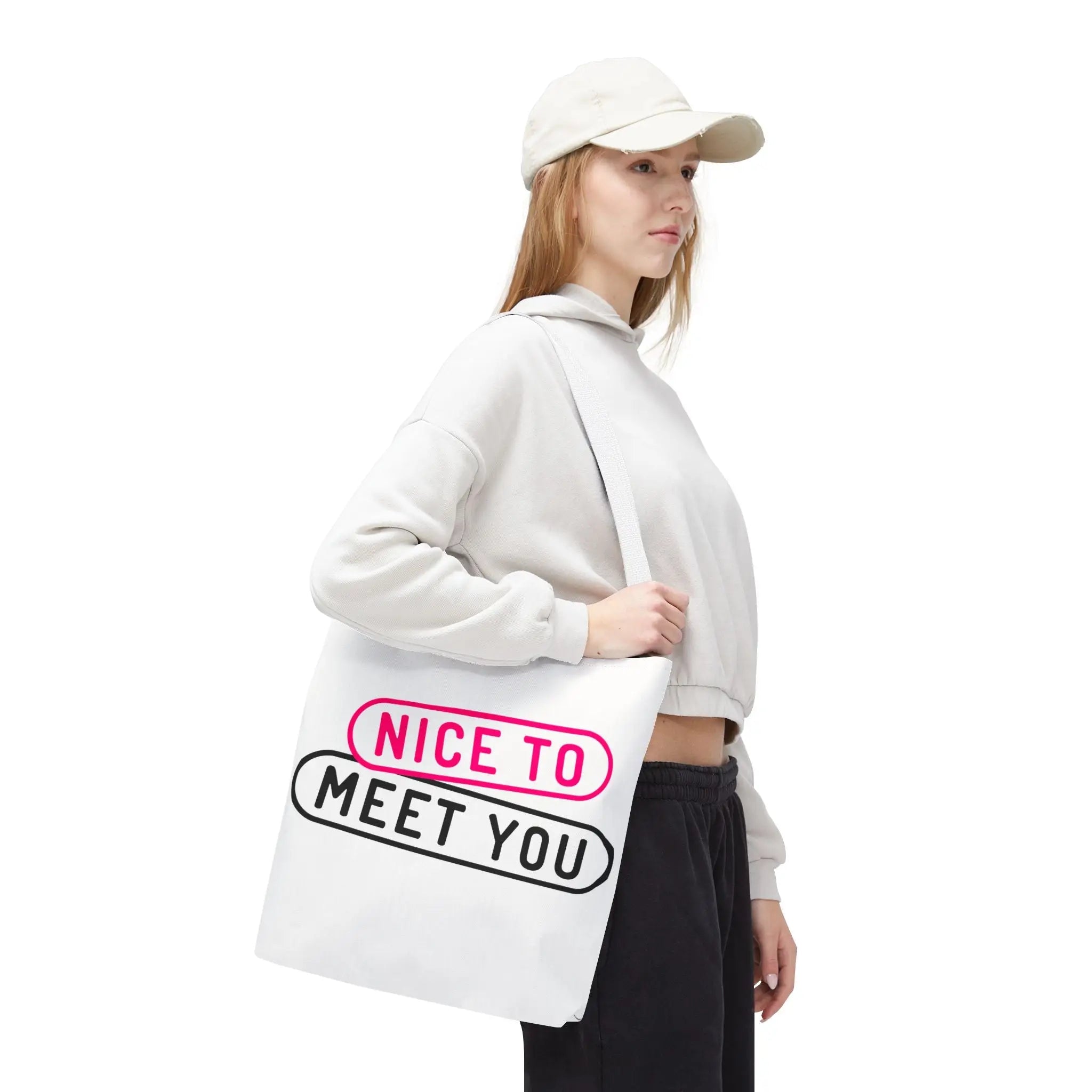 Nice to Meet You Fun Everyday Cute Tote Bag