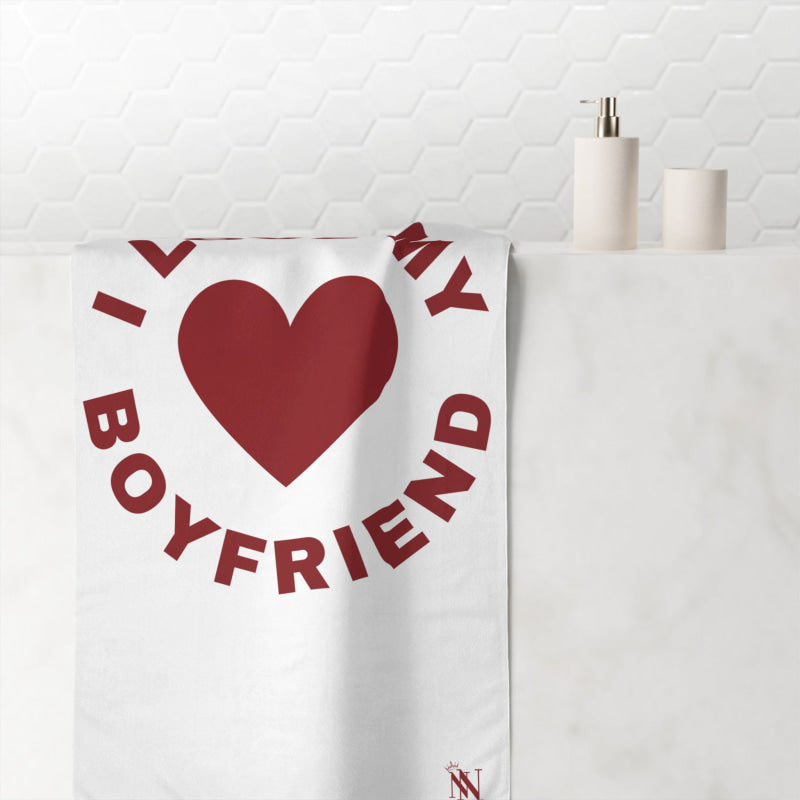 I Love My Boyfriend Heart | Mix & Match XL Fun-Flirty Lovers’ Towels