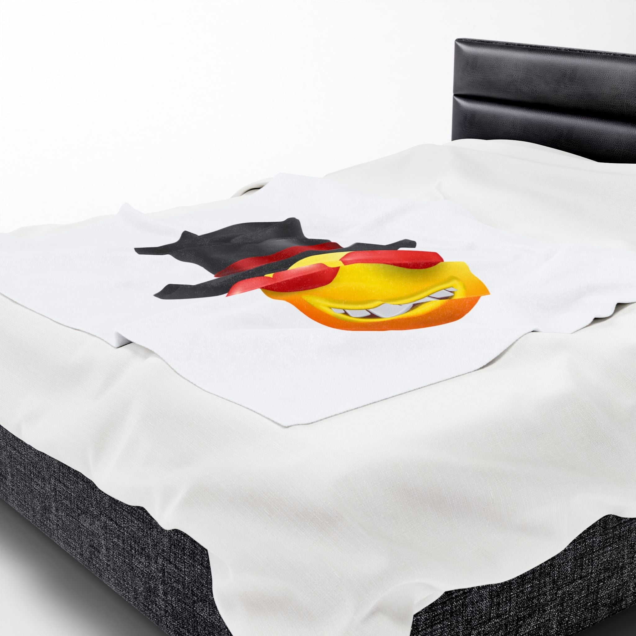 Love in a Top Hat Emoji | Mix & Match Velveteen Fun-Flirty Lovers’ Blankets