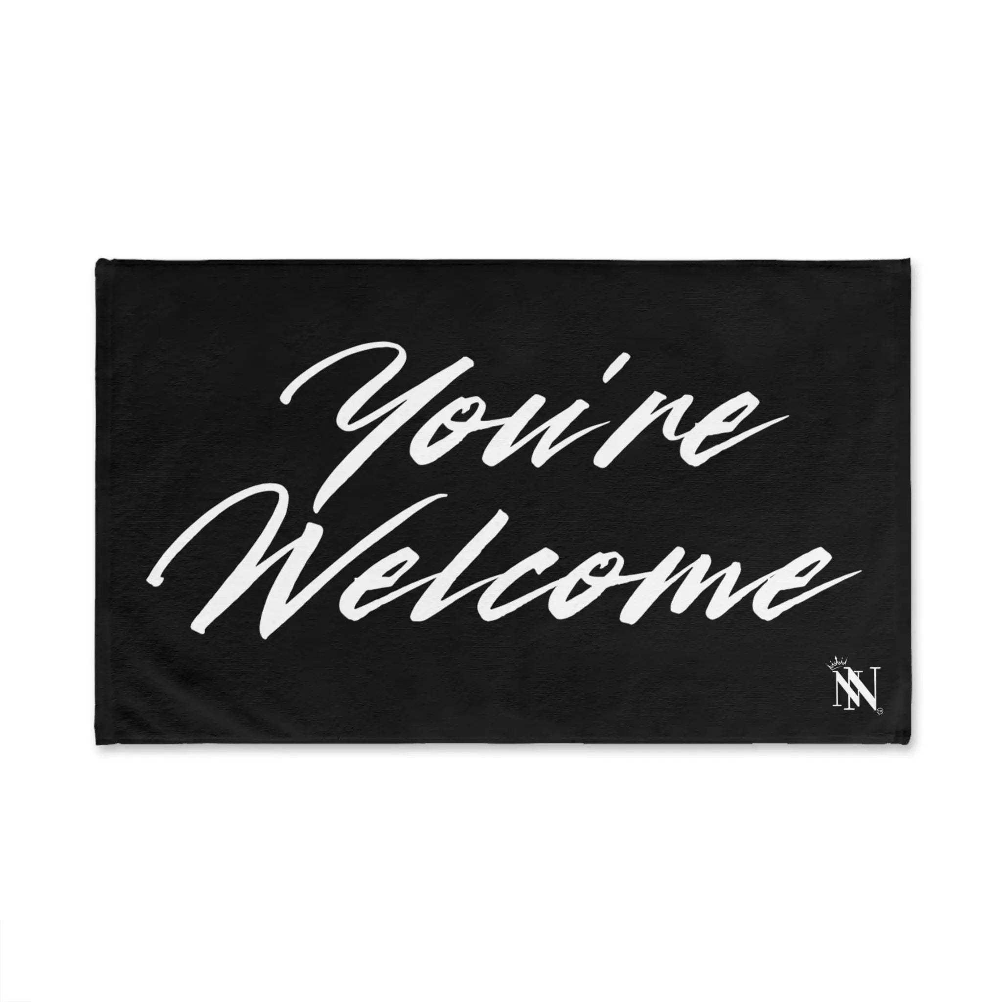 Simply Youâre Welcome Black Cum Towel