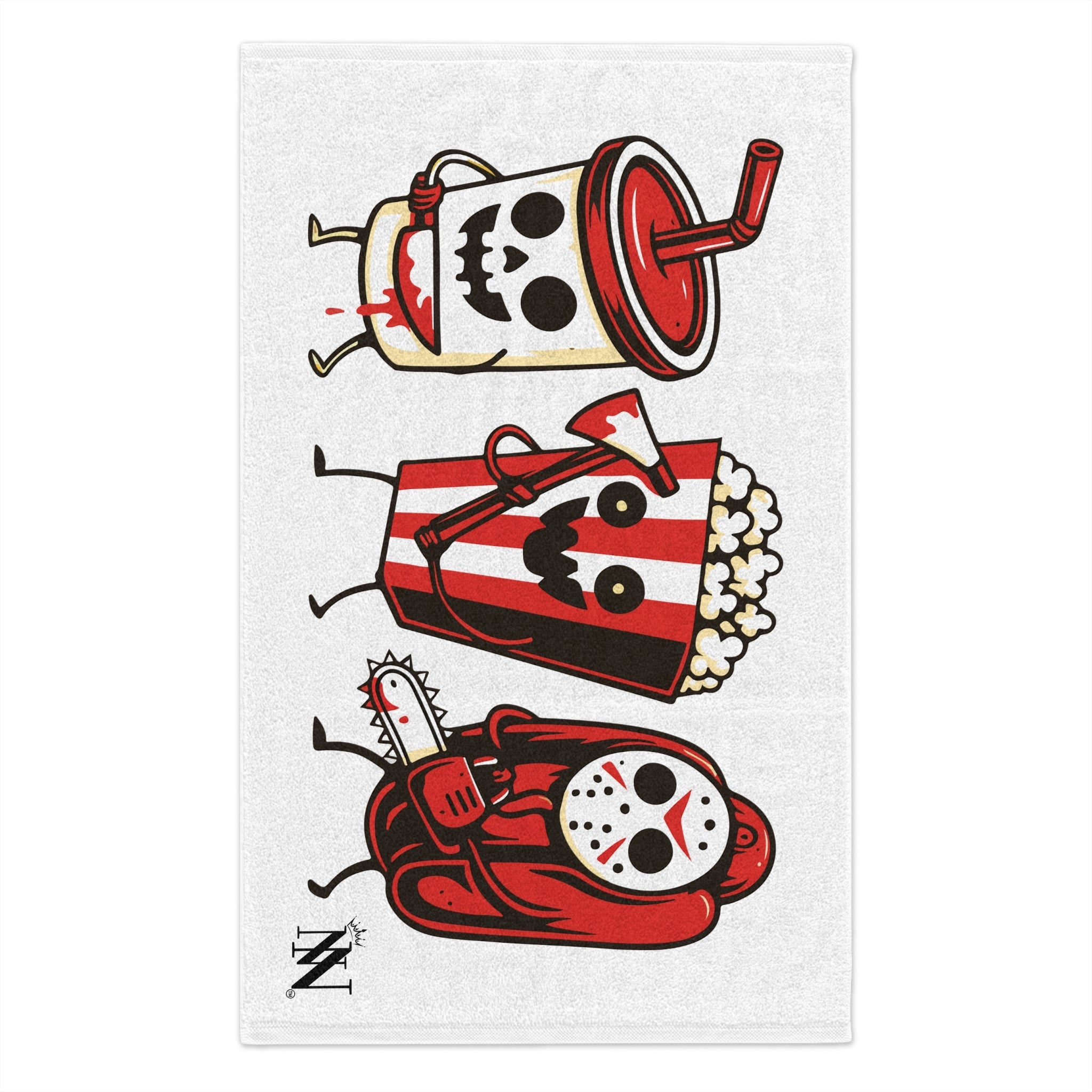 Scary Movie Night Junk Food | Mix & Match Soft Fun-Flirty Lovers’ Towels