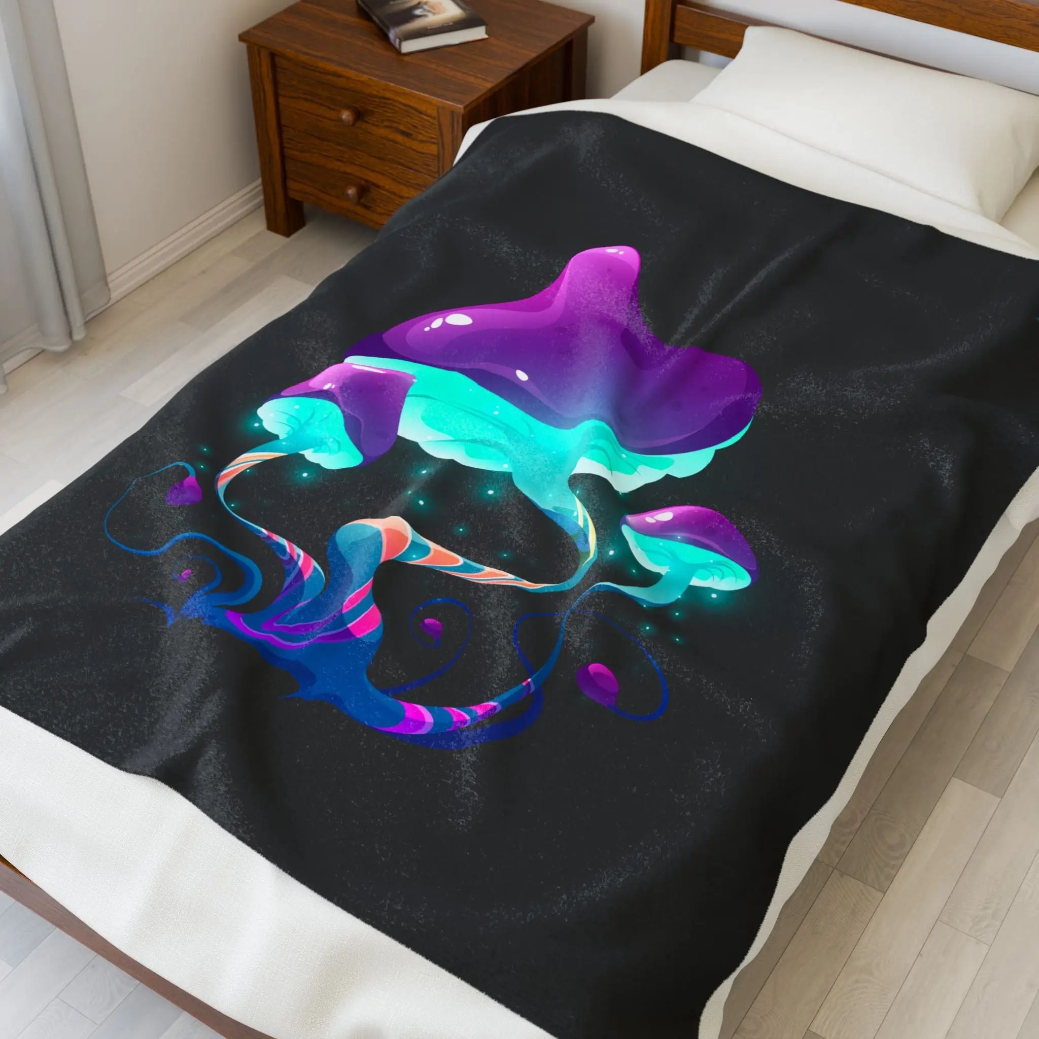 Mushroom Ecstasy | Mix & Match Velveteen Fun-Flirty Lovers’ Blankets