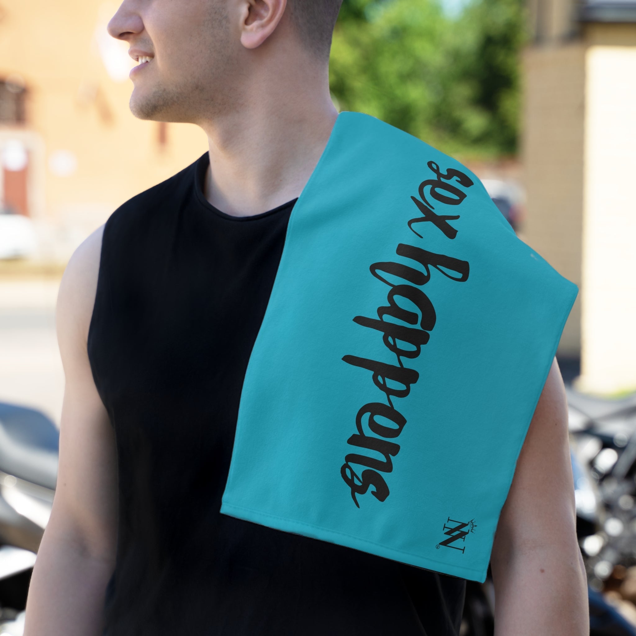 Sex Happens Teal | Mix & Match Soft Fun-Flirty Lovers’ Towels