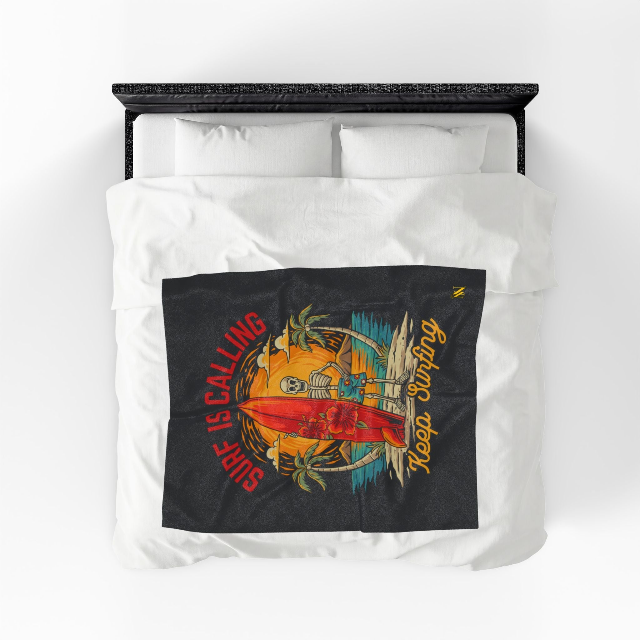 Keep Surfing Skeleton Beach | Mix & Match Soft Fun-Flirty Lovers’ Blankets