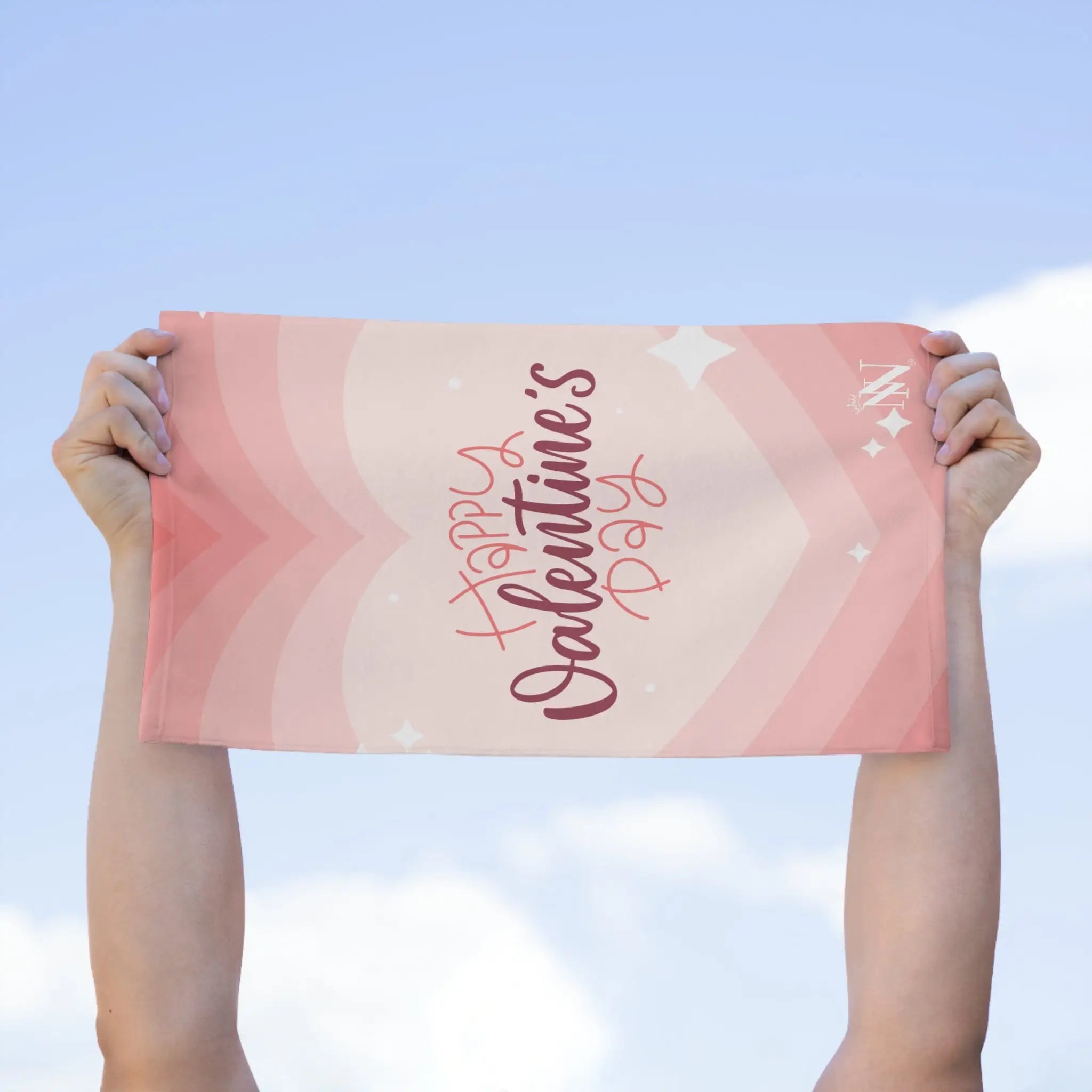 Happy Valentine’s Day Ombre Heart Silky Soft Sex Towel