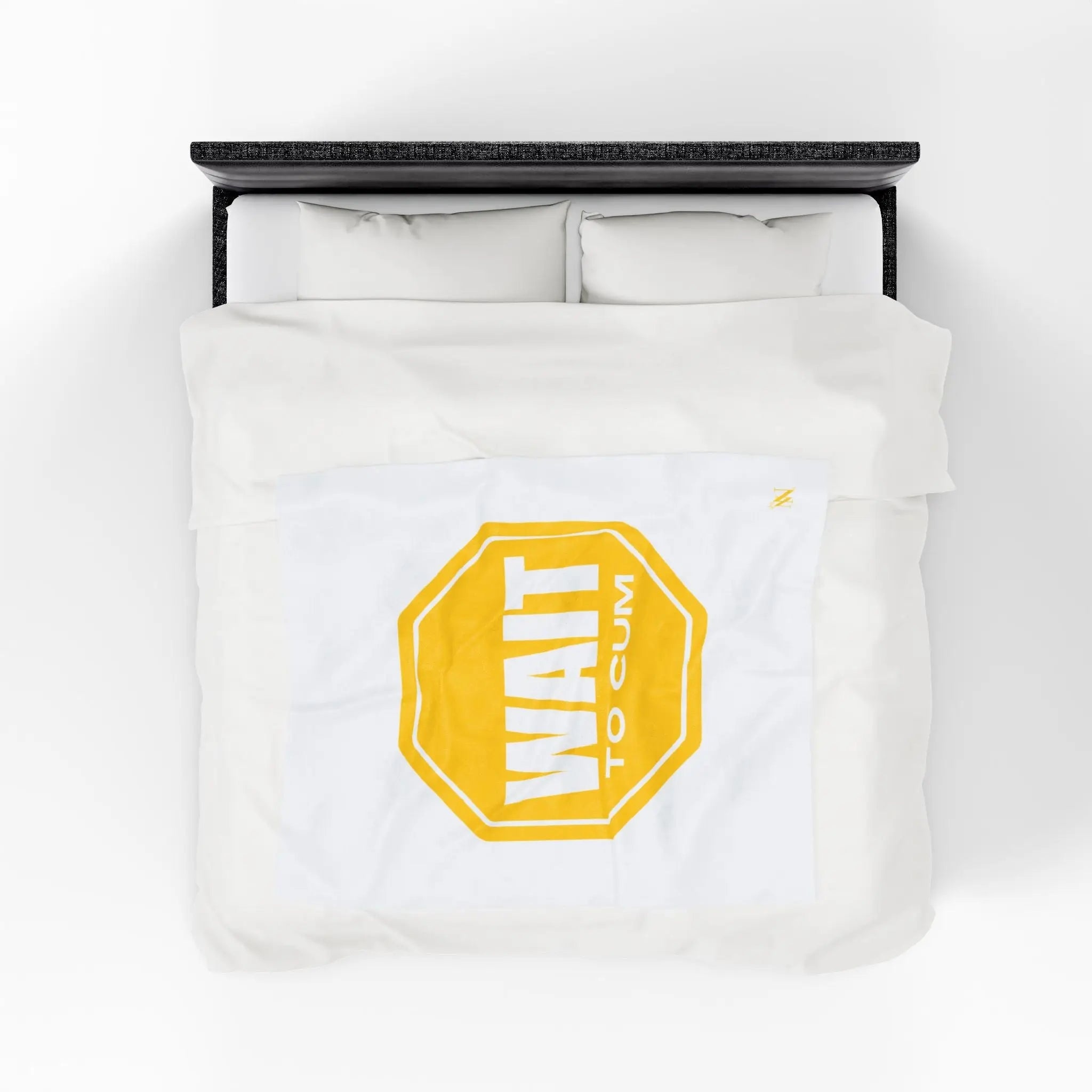 Wait to Cum Sign | Mix & Match Fun-Flirty Lovers’ Blankets