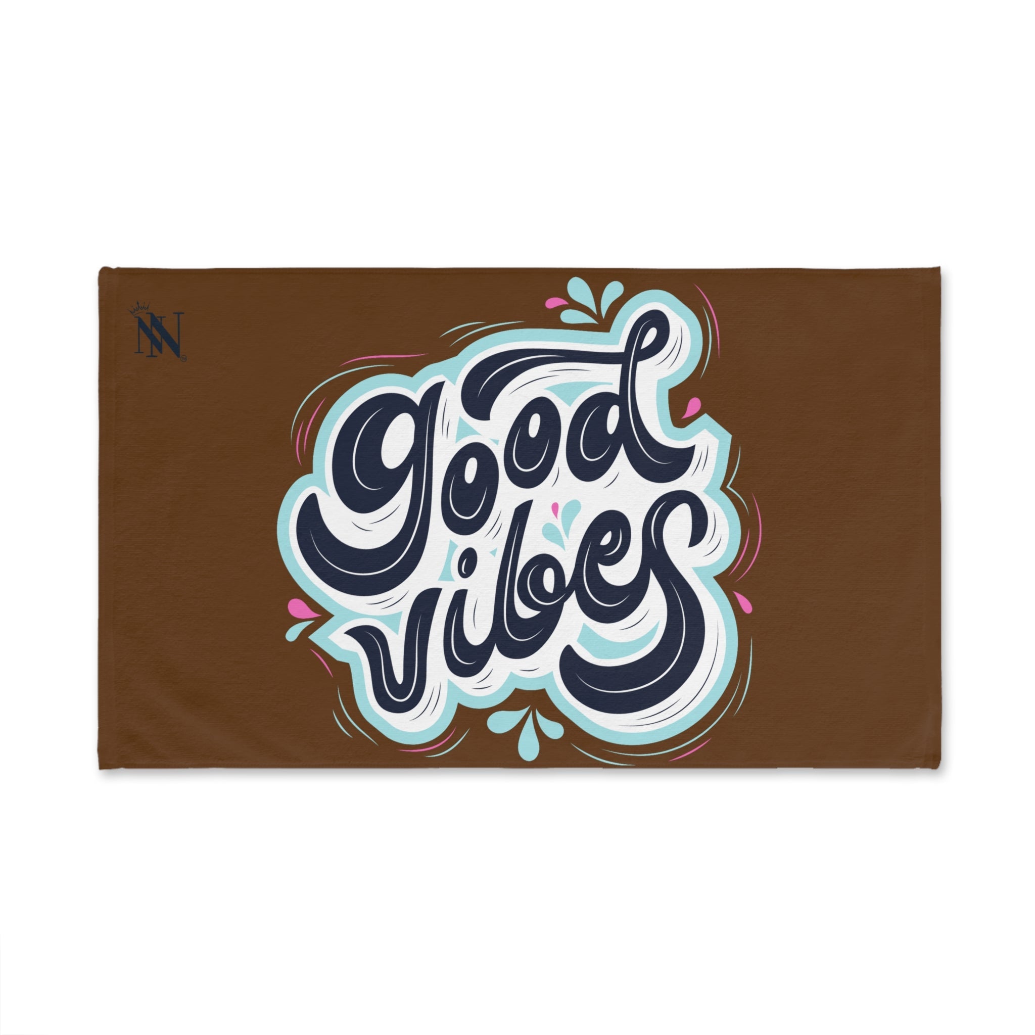 Good Vibes Blue Splash Brown Cum Towel