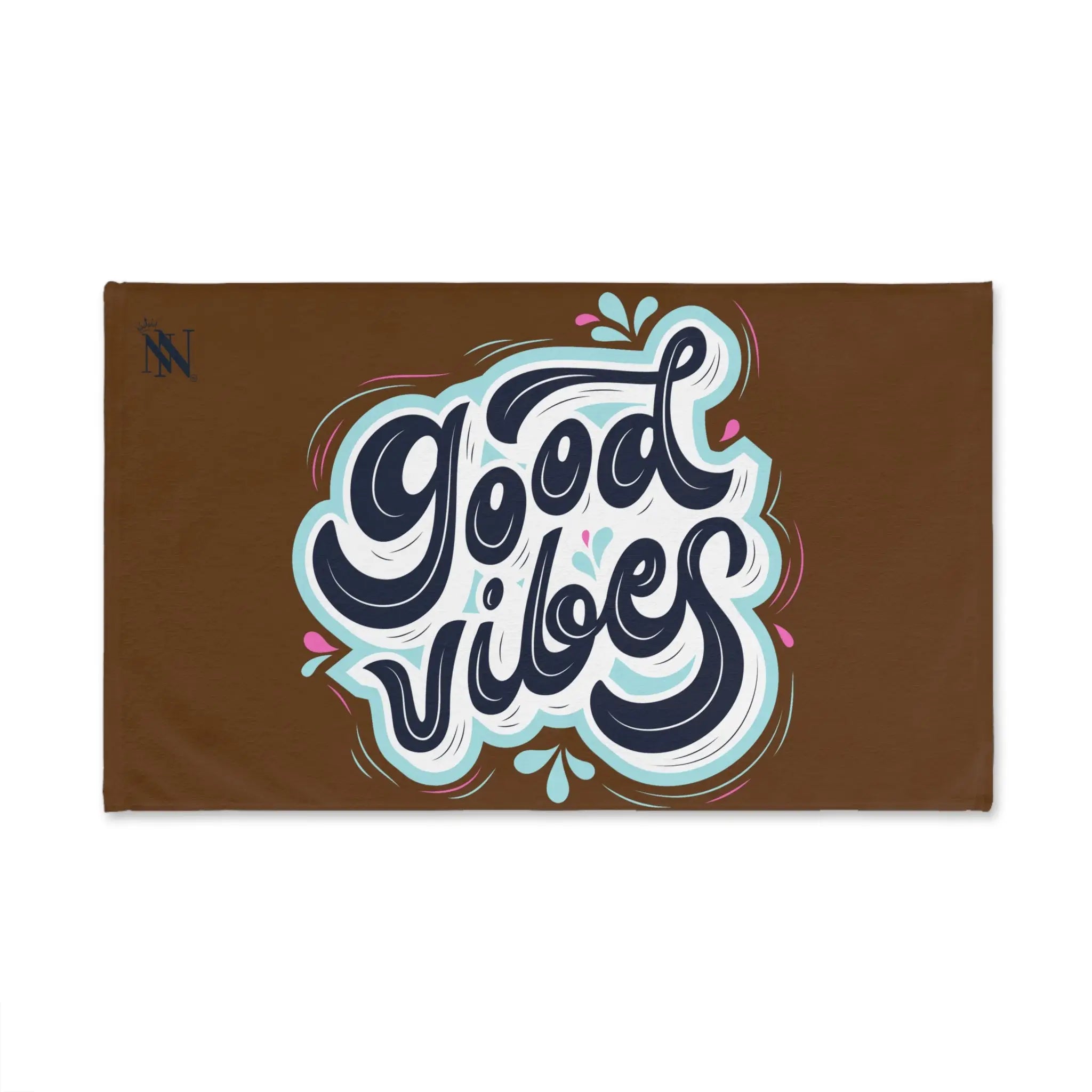 Good Vibes Blue Splash Brown Cum Towel