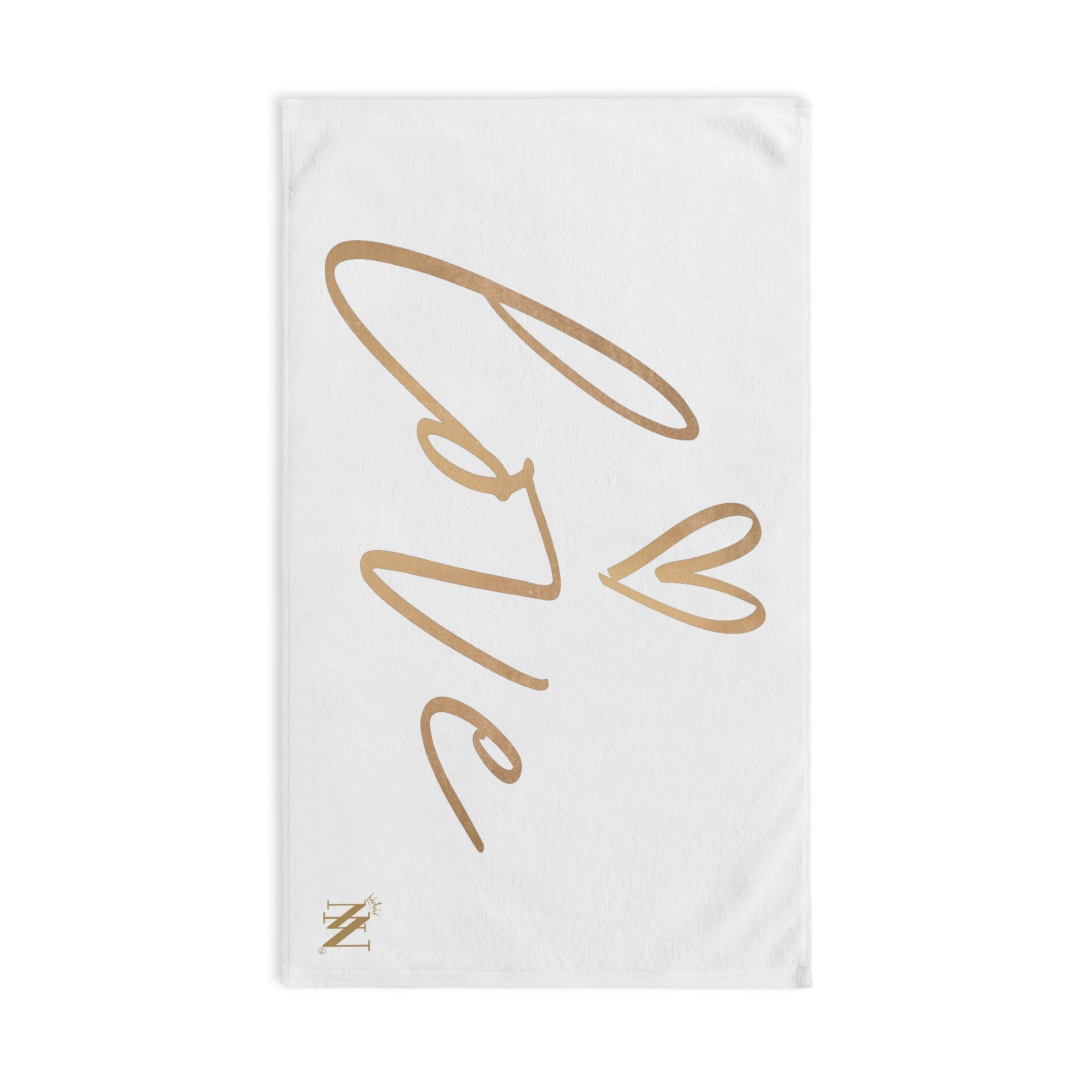 Gold Love Heart Cum Towel
