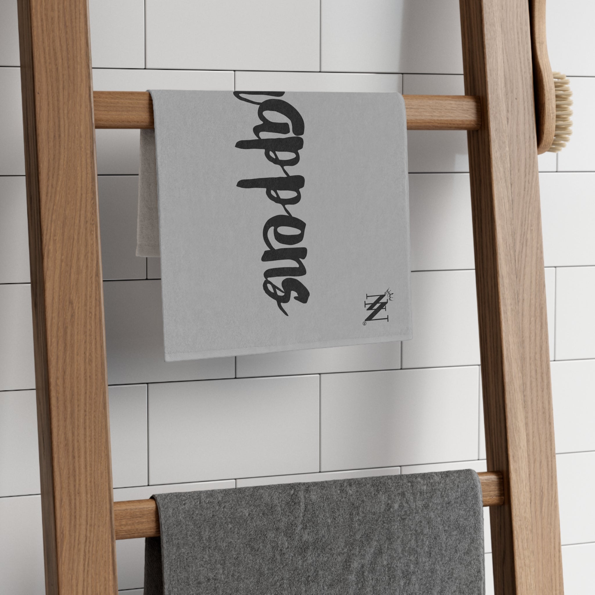 Cum Happens Silver | Mix & Match Soft Fun-Flirty Lovers’ Towels