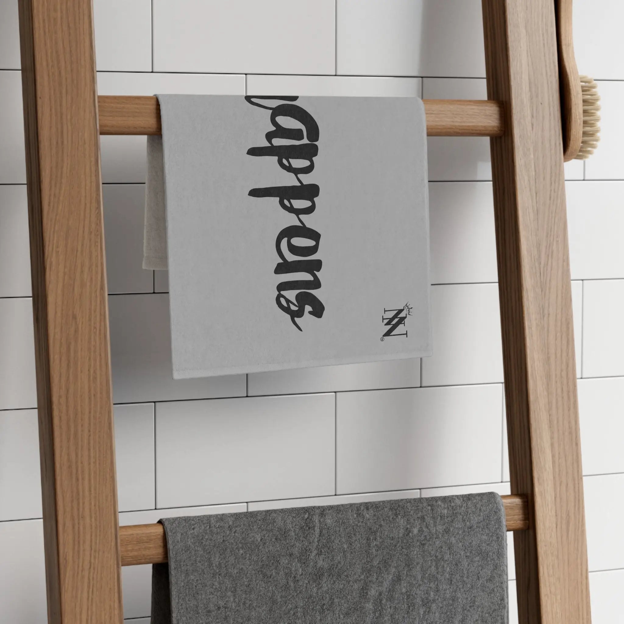 Cum Happens Silver | Mix & Match Soft Fun-Flirty Lovers’ Towels