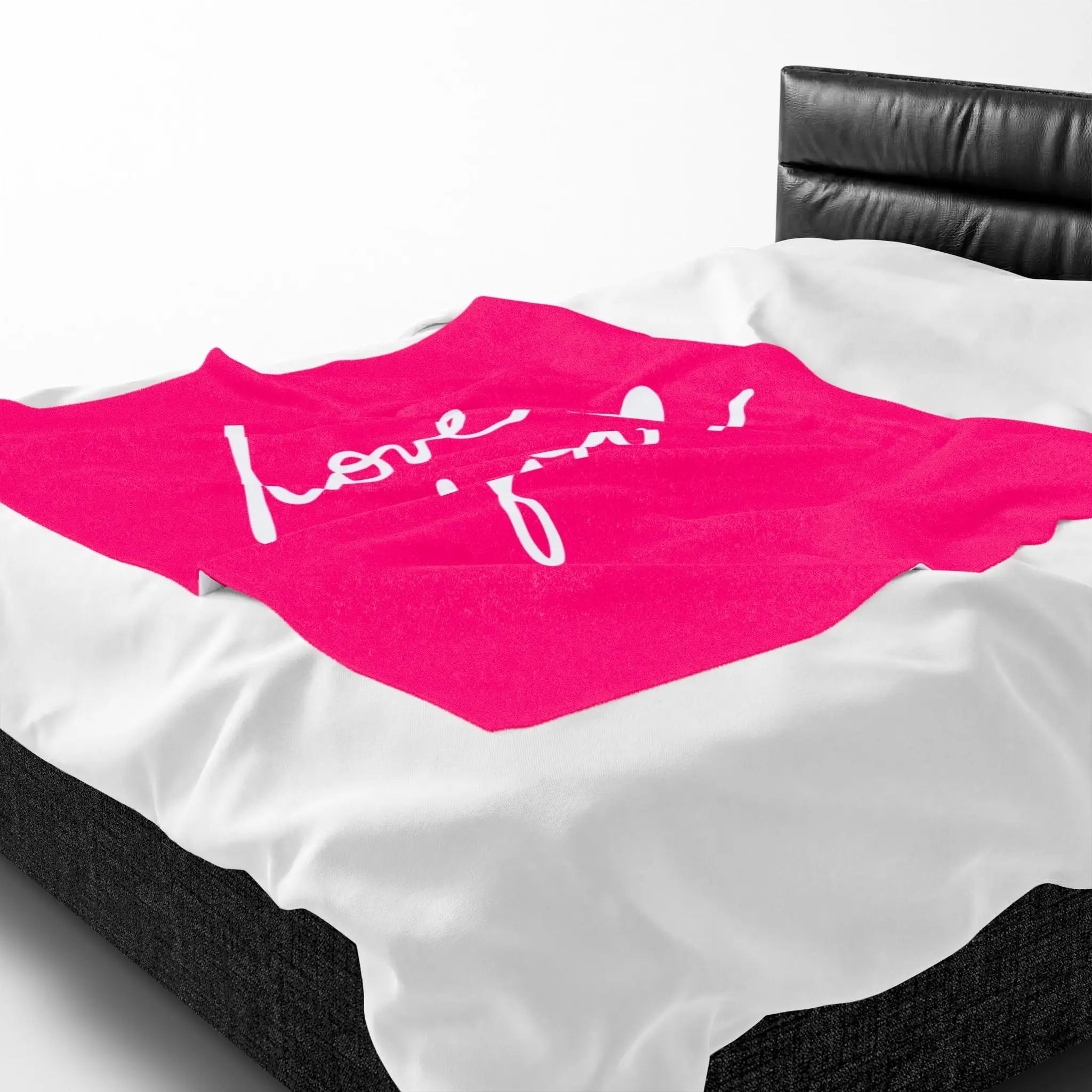 Love You with a Heart Romantic Lovers Gifts Blanket