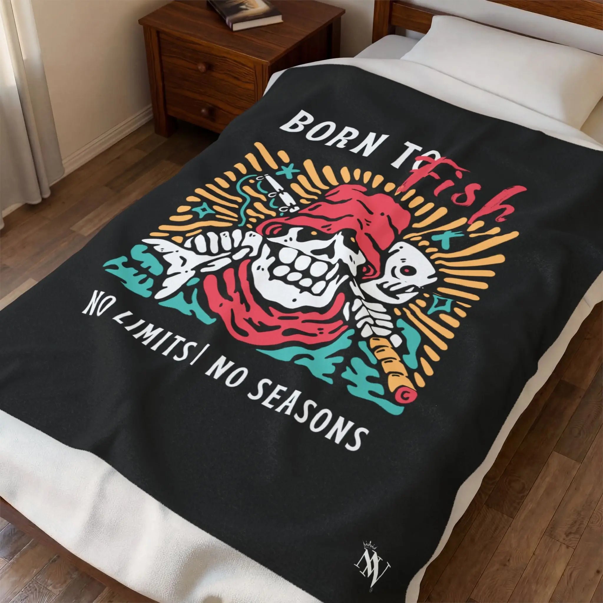 Born to Fish No Seasons Blanket
