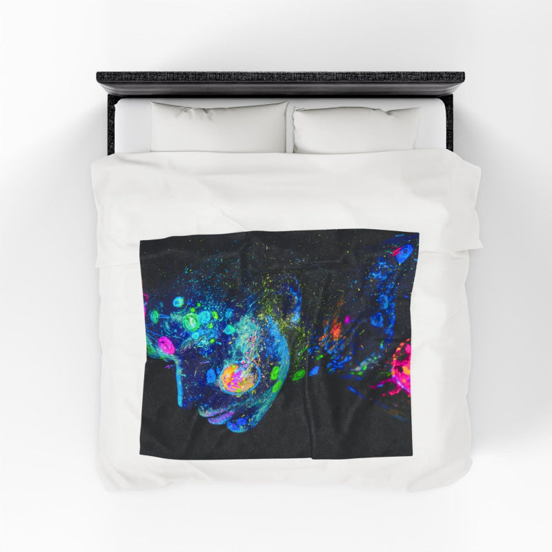 She Glows Blacklight Graphic | Mix & Match Soft Fun-Flirty Lovers’ Blankets
