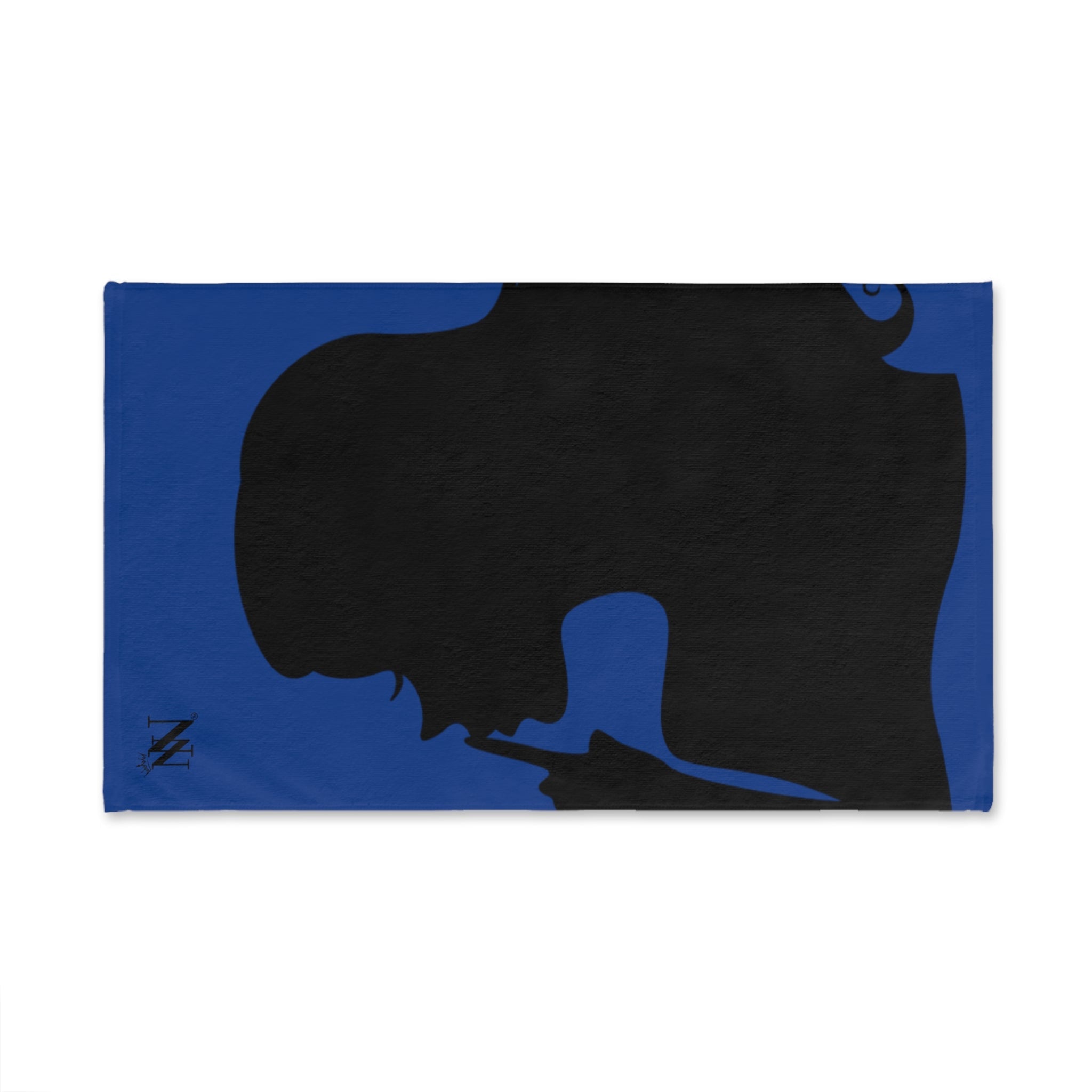 SHHH Girl Silhouette Blue | Mix & Match Classic Fun-Flirty Lovers’ Towels