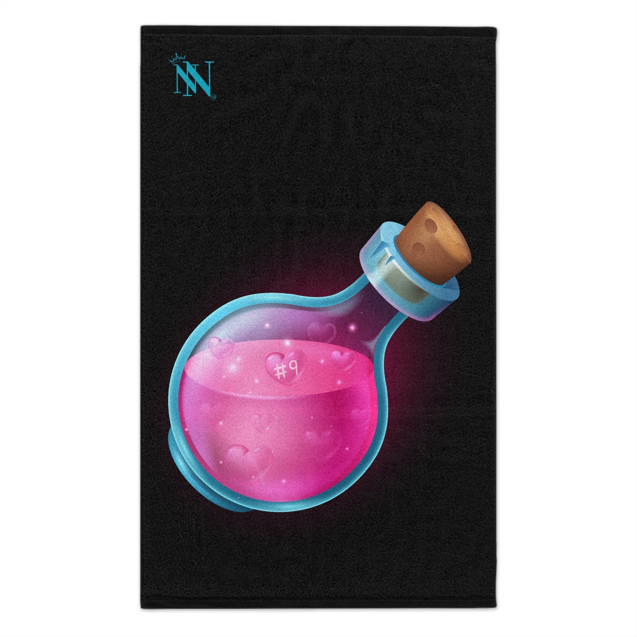 Love Potion #9 Black | Mix & Match Soft Fun-Flirty Lovers’ Towels