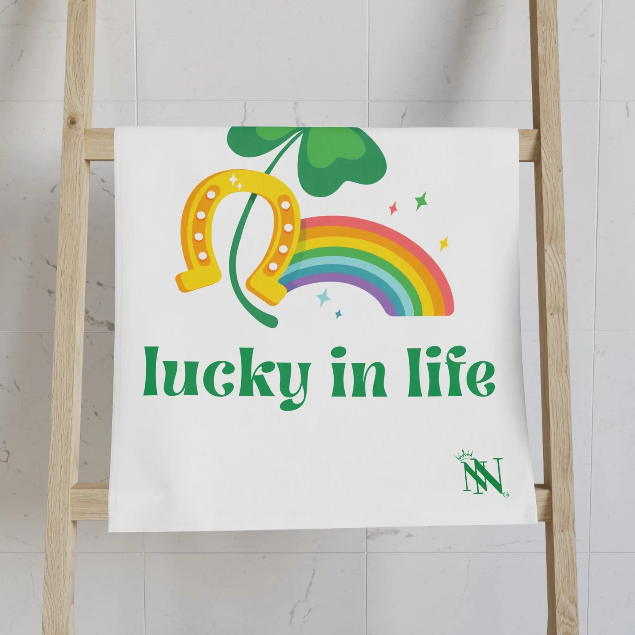 Lucky in Bed Lucky in Life St. Patrick’s Day | Mix & Match Classic Fun-Flirty Lovers’ Towels