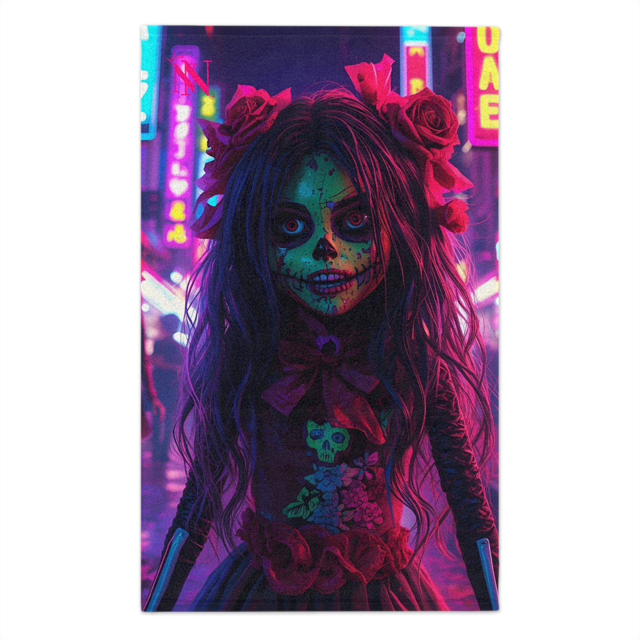 El Día de los Muertos Doll Graphic | Mix & Match Soft Fun-Flirty Lovers’ Towels