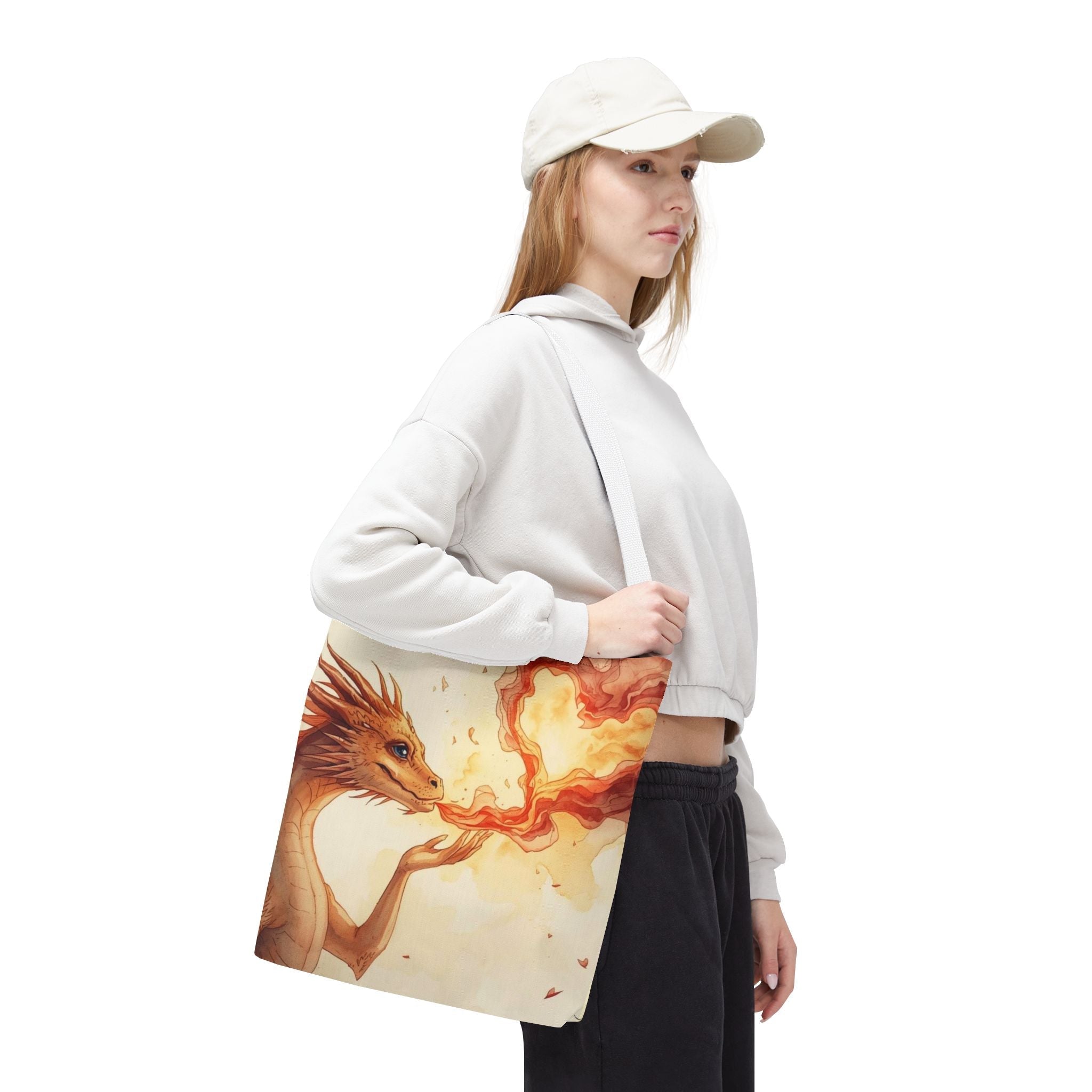 She Breathes Fire Dragon Fantasy | Mix & Match Fun-Flirty Loversā Totes