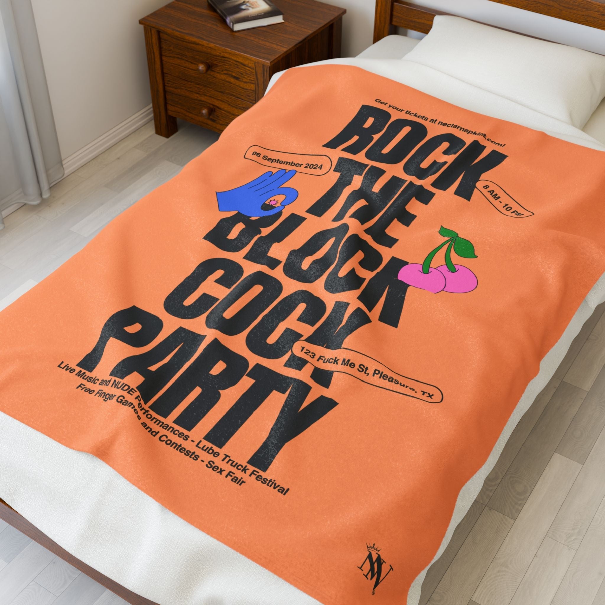Rock The Block Cock | Mix & Match Fun-Flirty Lovers’ Blankets