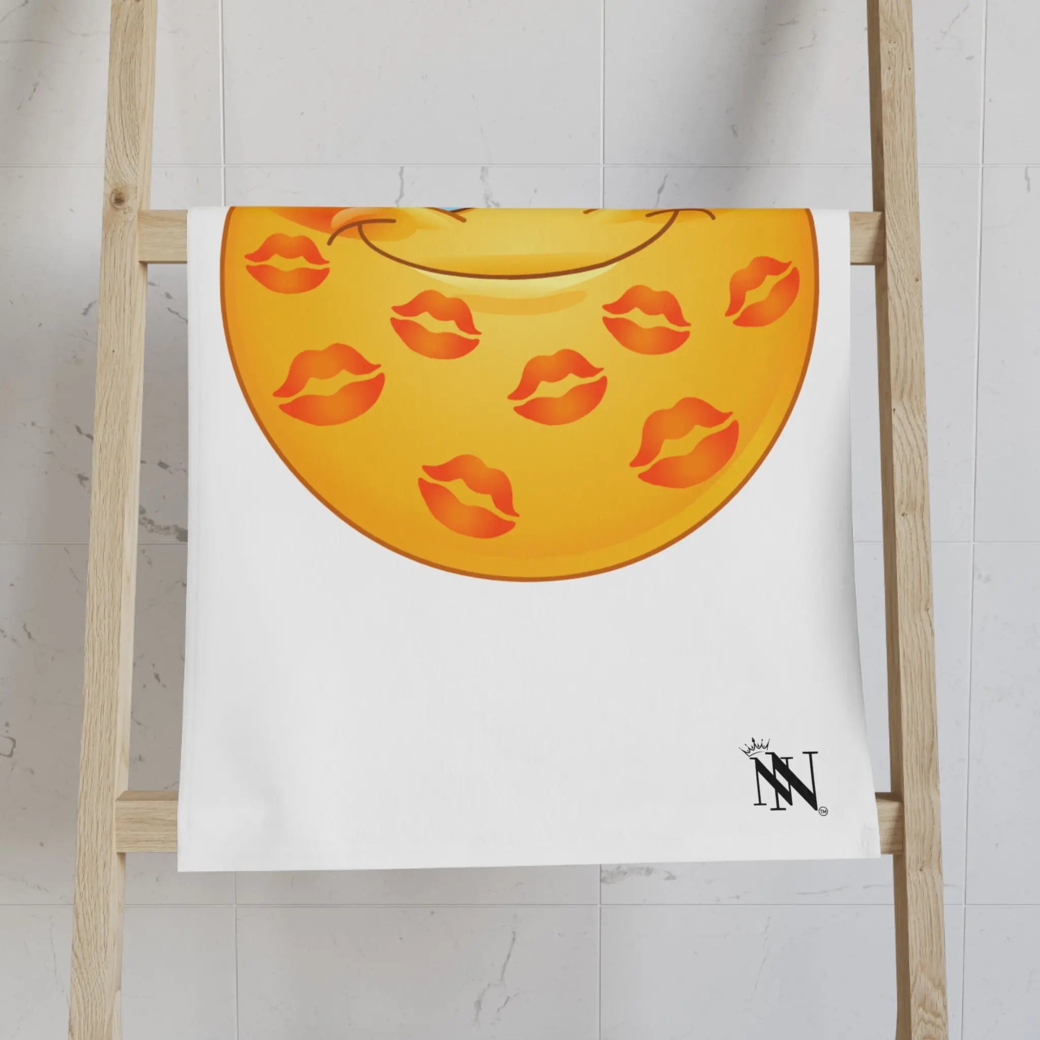Kisses All Over Emoji Cum Towel