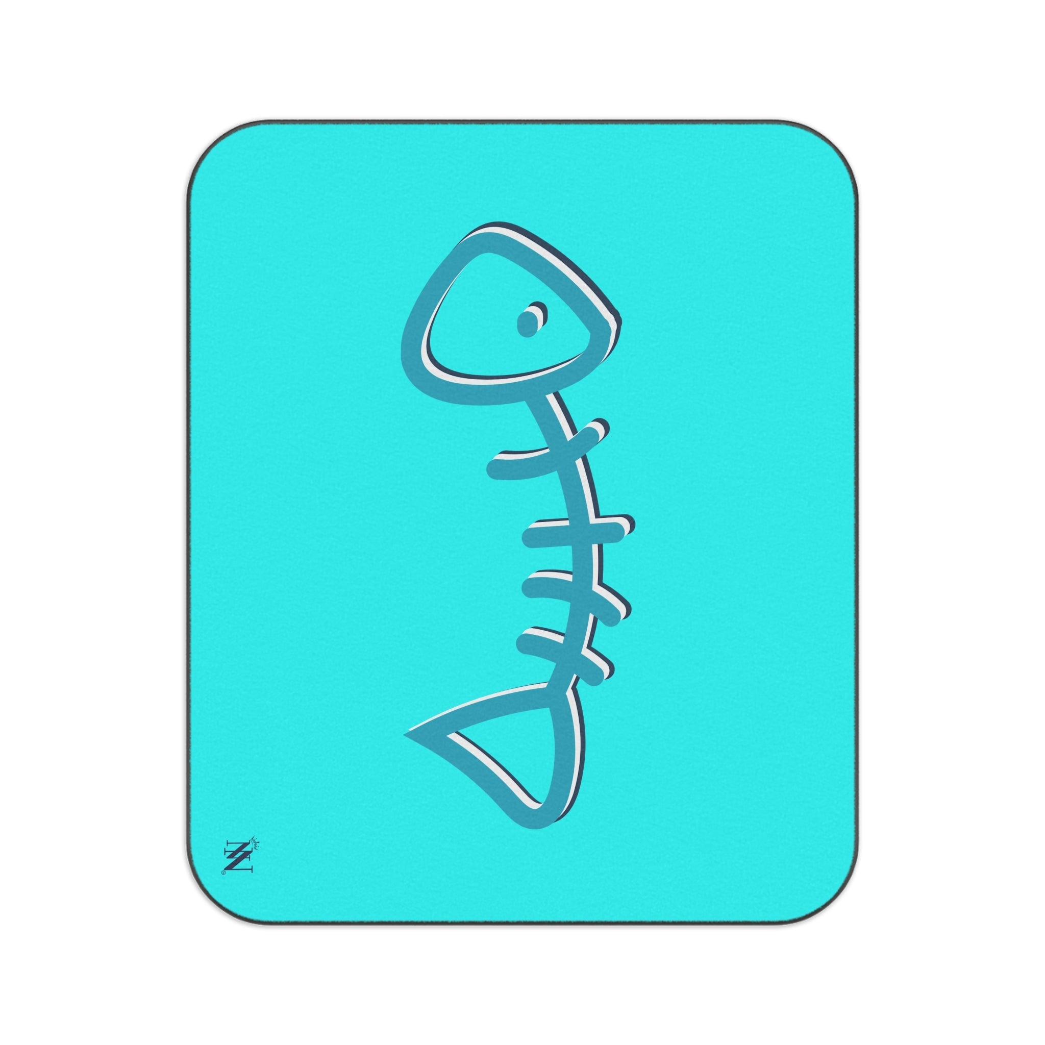 Blue Fish Bone | Mix Match Fun-Flirty Lovers’ Water-Resistant Blankets