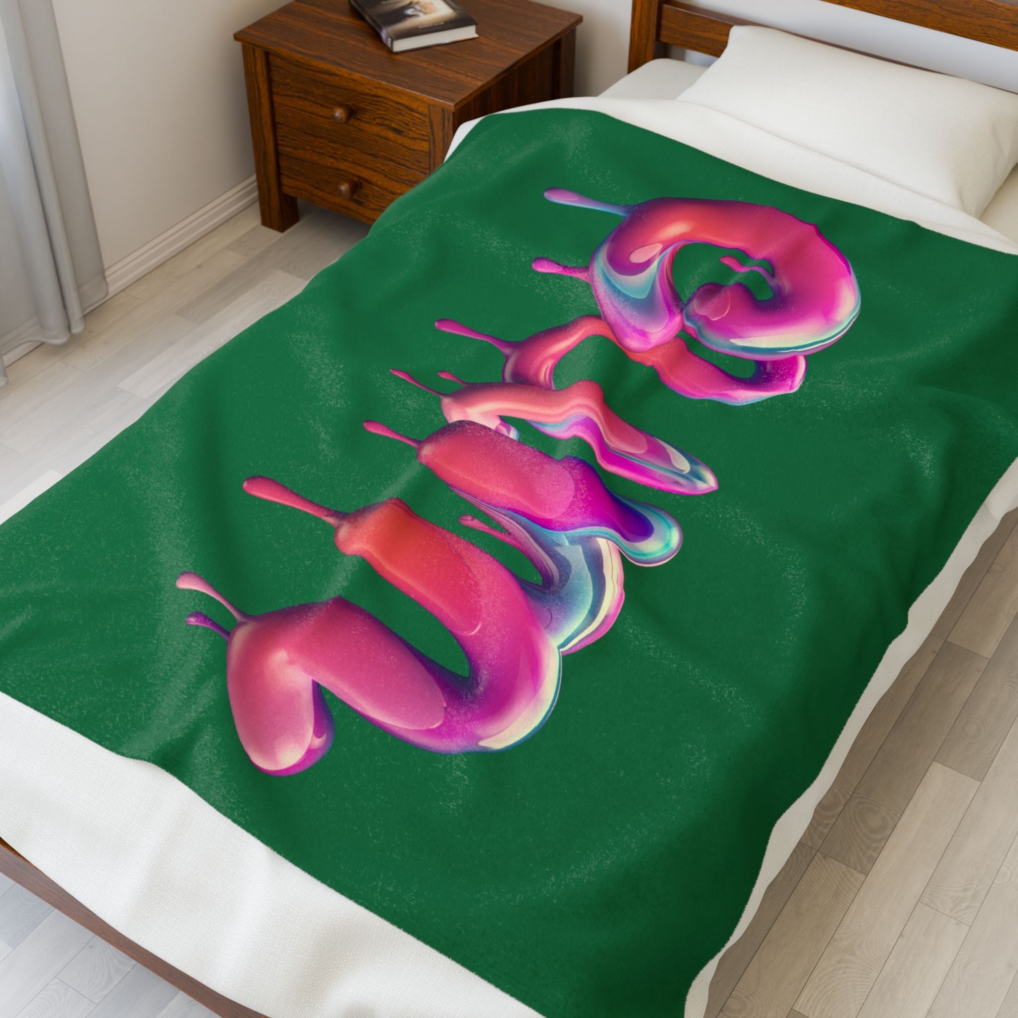 Dripping Cum Green | Mix & Match Velveteen Fun-Flirty Lovers’ Blankets