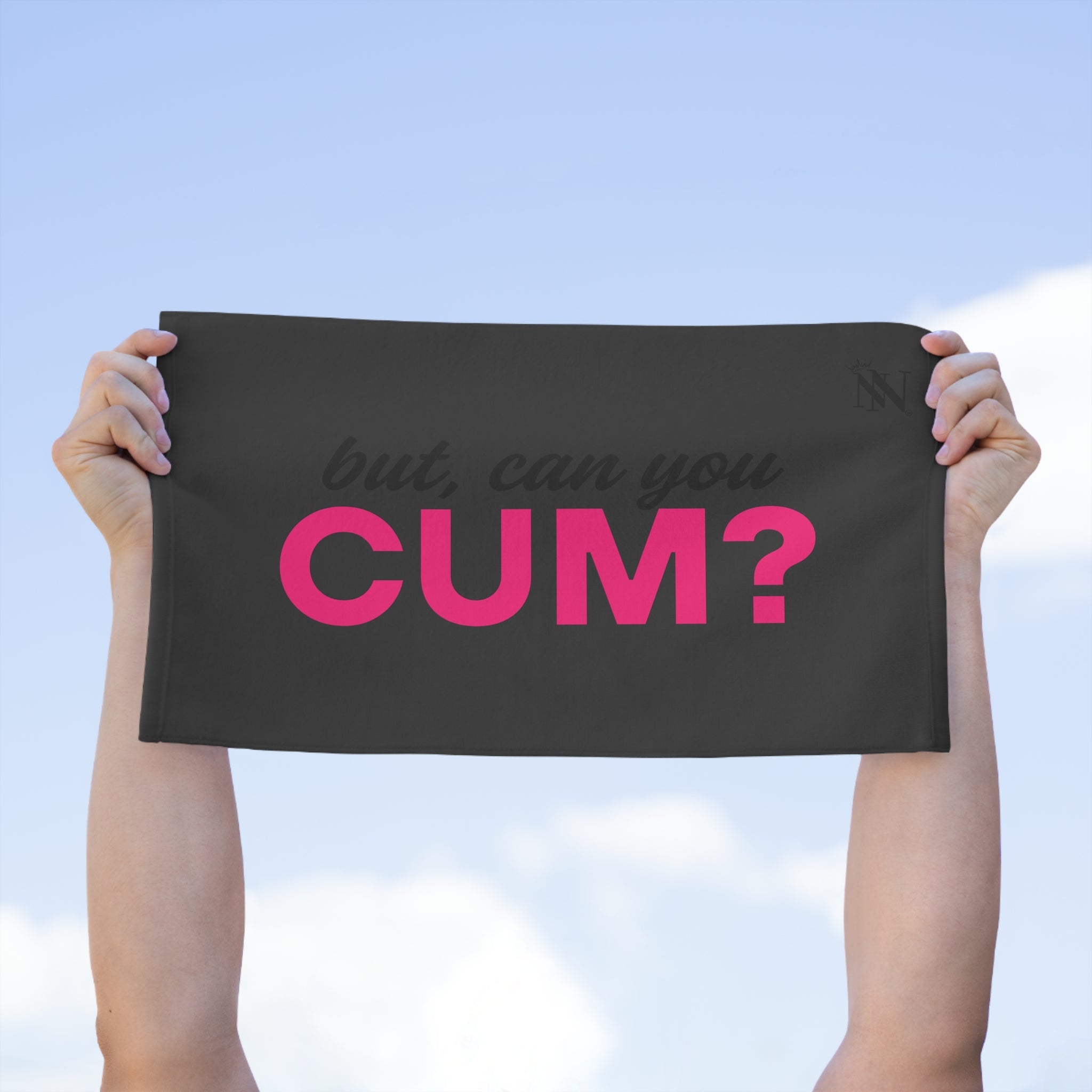 But Can You Cum? Dark Grey | Mix & Match Soft Fun-Flirty Lovers’ Towels