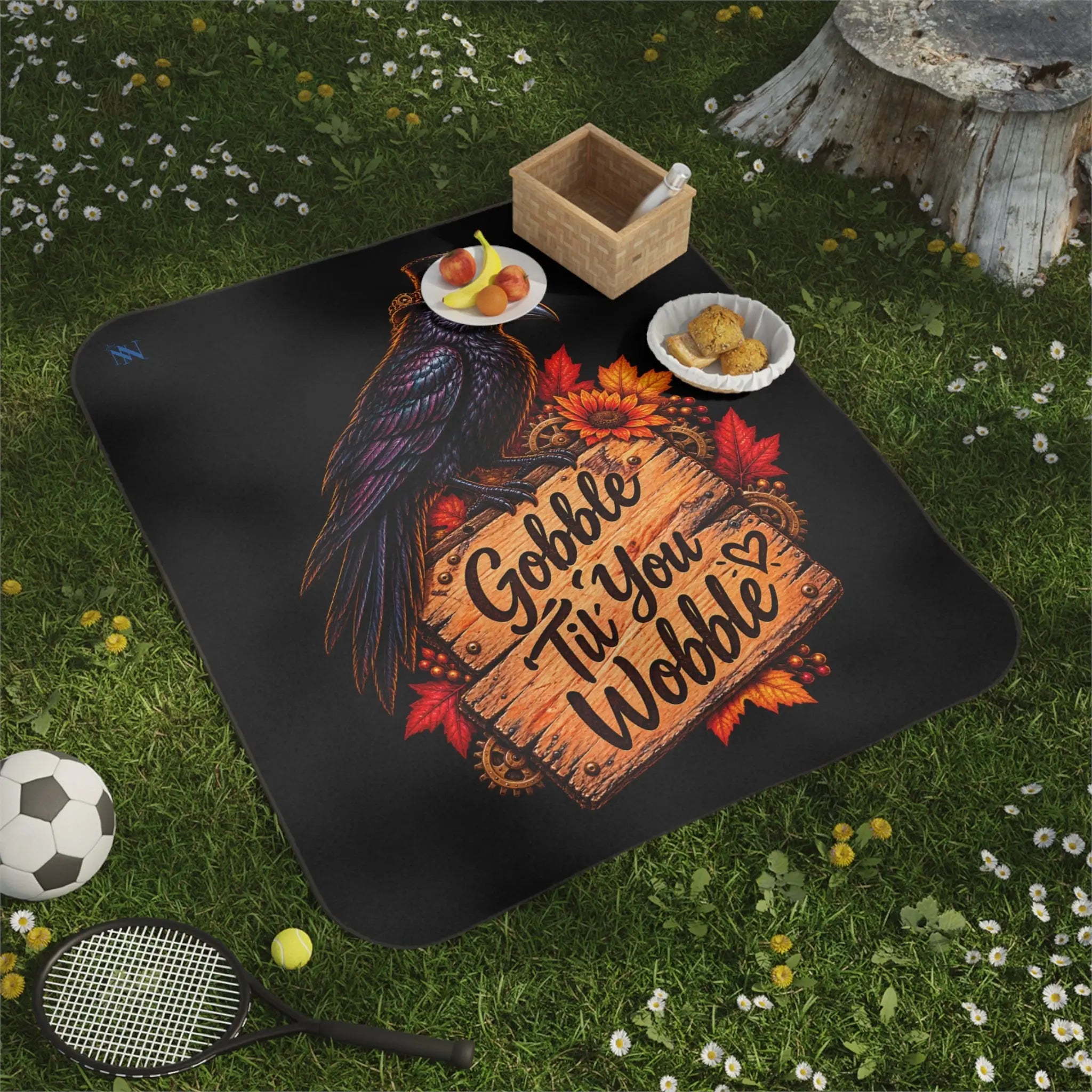 Gobble Til’ You Wobble Crow Water-Resistant Sex Blanket