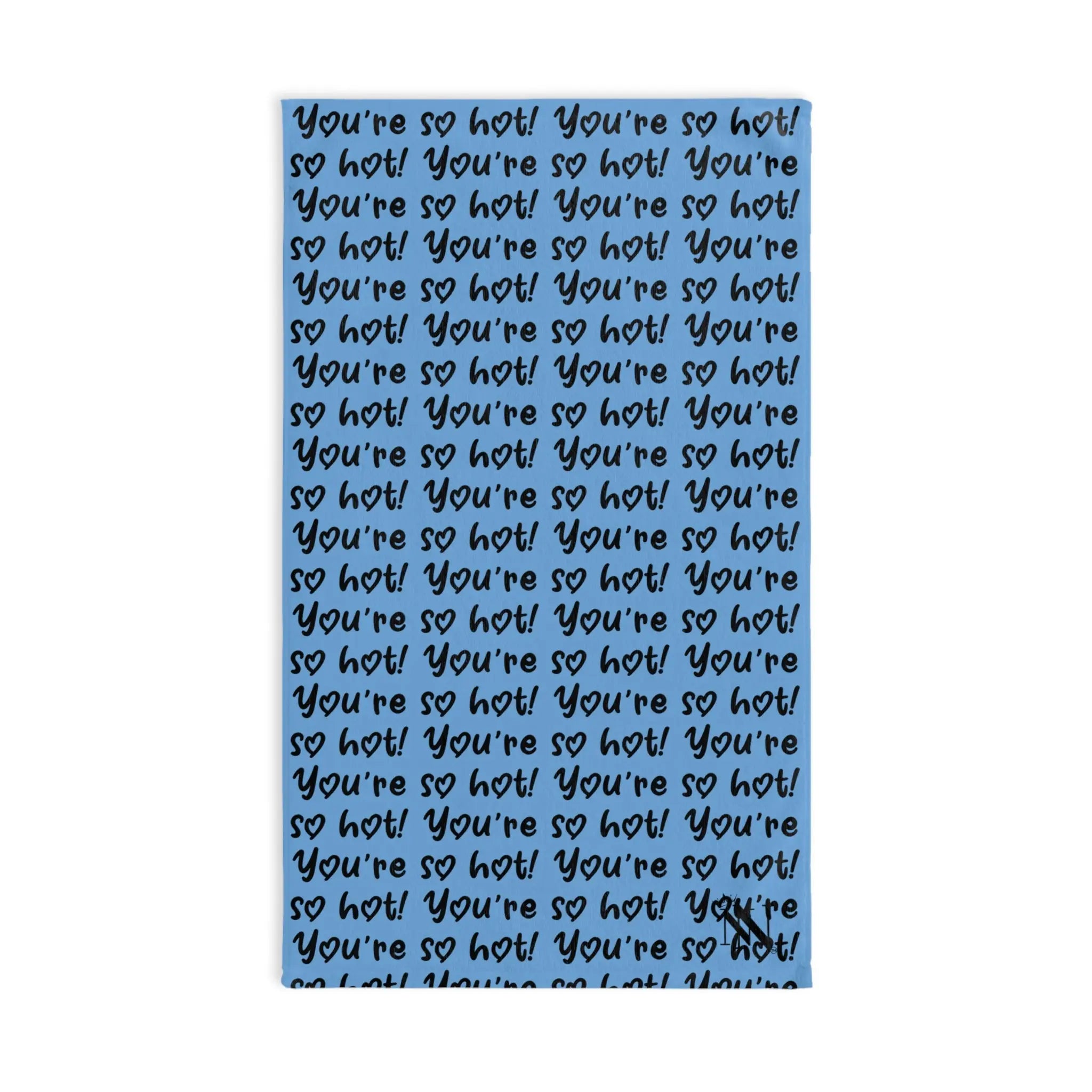 Youâre So Hot! Patterned Light Blue Cum Towel