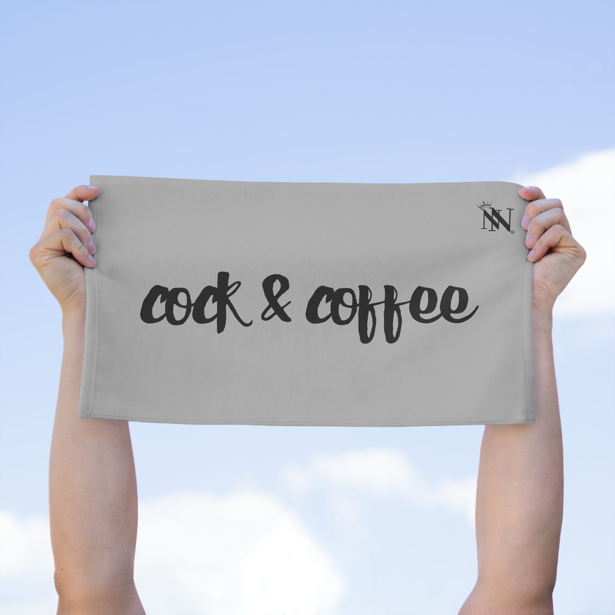 Cock & Coffee Silver | Mix & Match Soft Fun-Flirty Lovers’ Towels